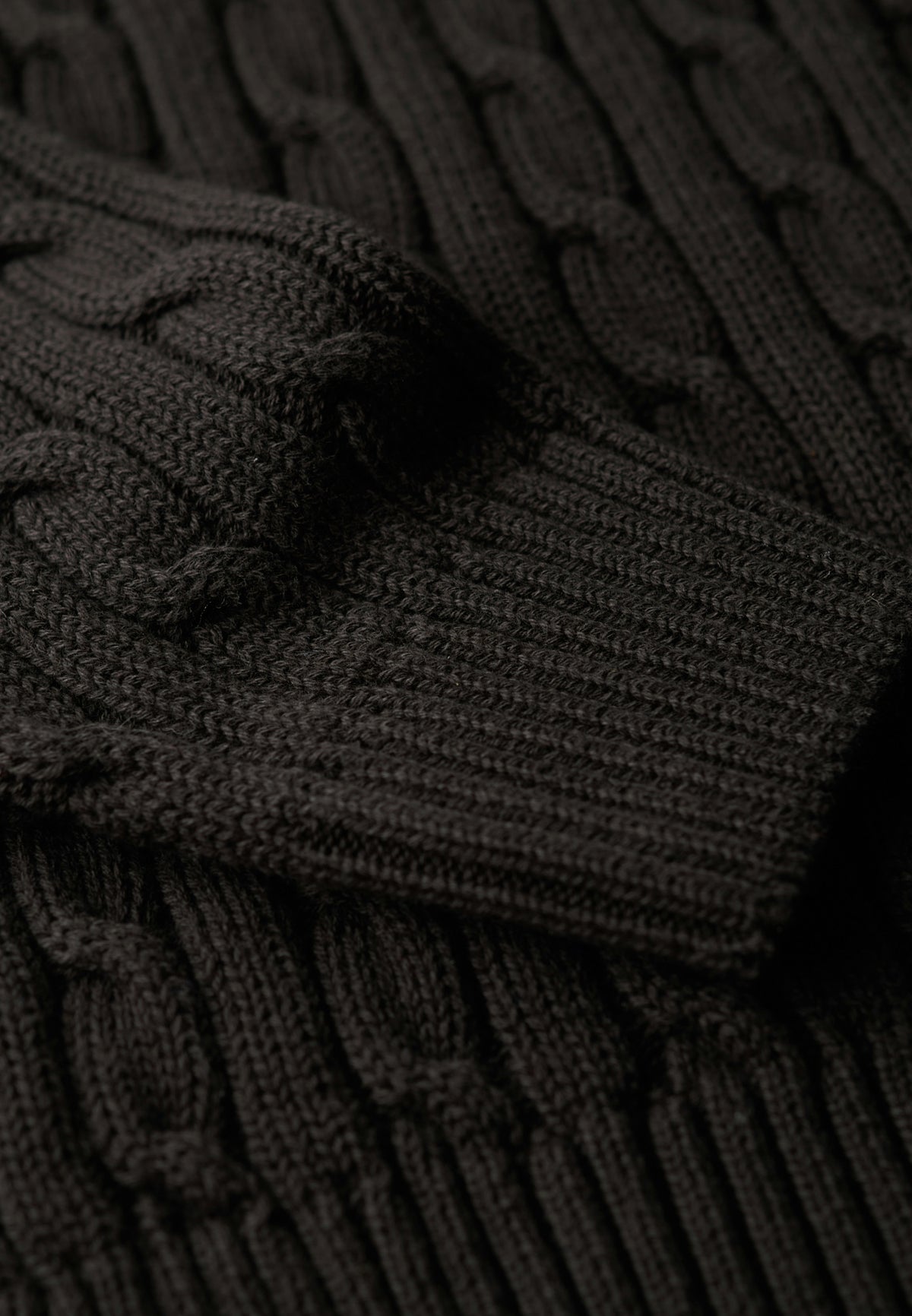 Slouchy Cable Roll Neck Jumper
