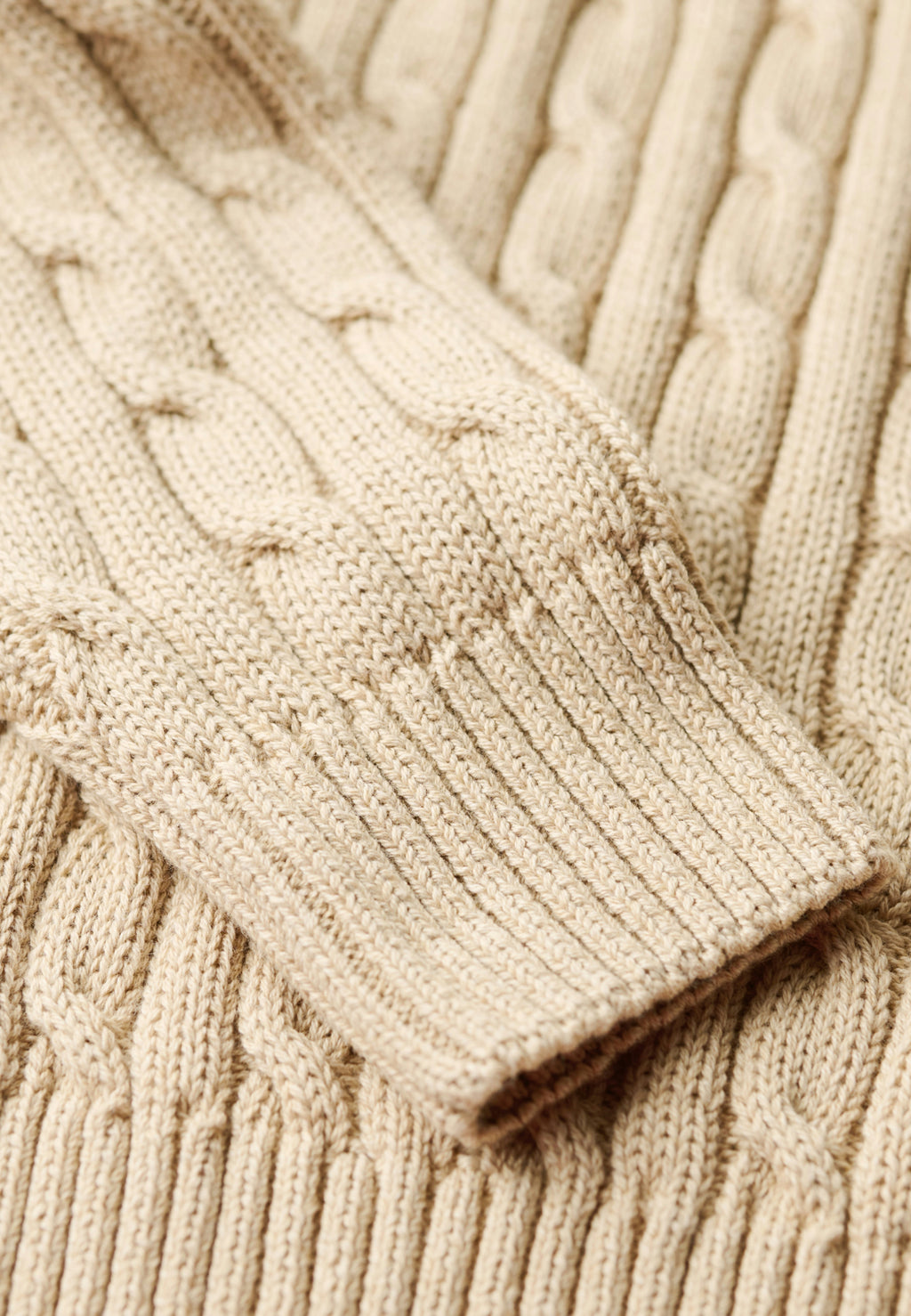 Slouchy Cable Roll Neck Jumper