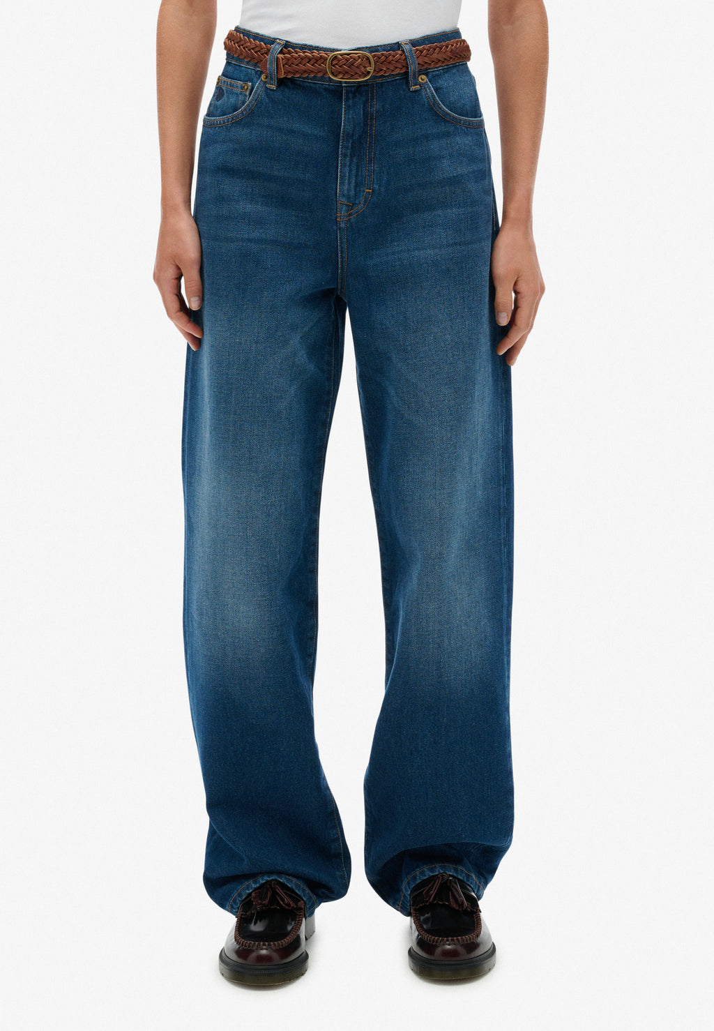 Organic Cotton High Rise Wide Leg Jeans