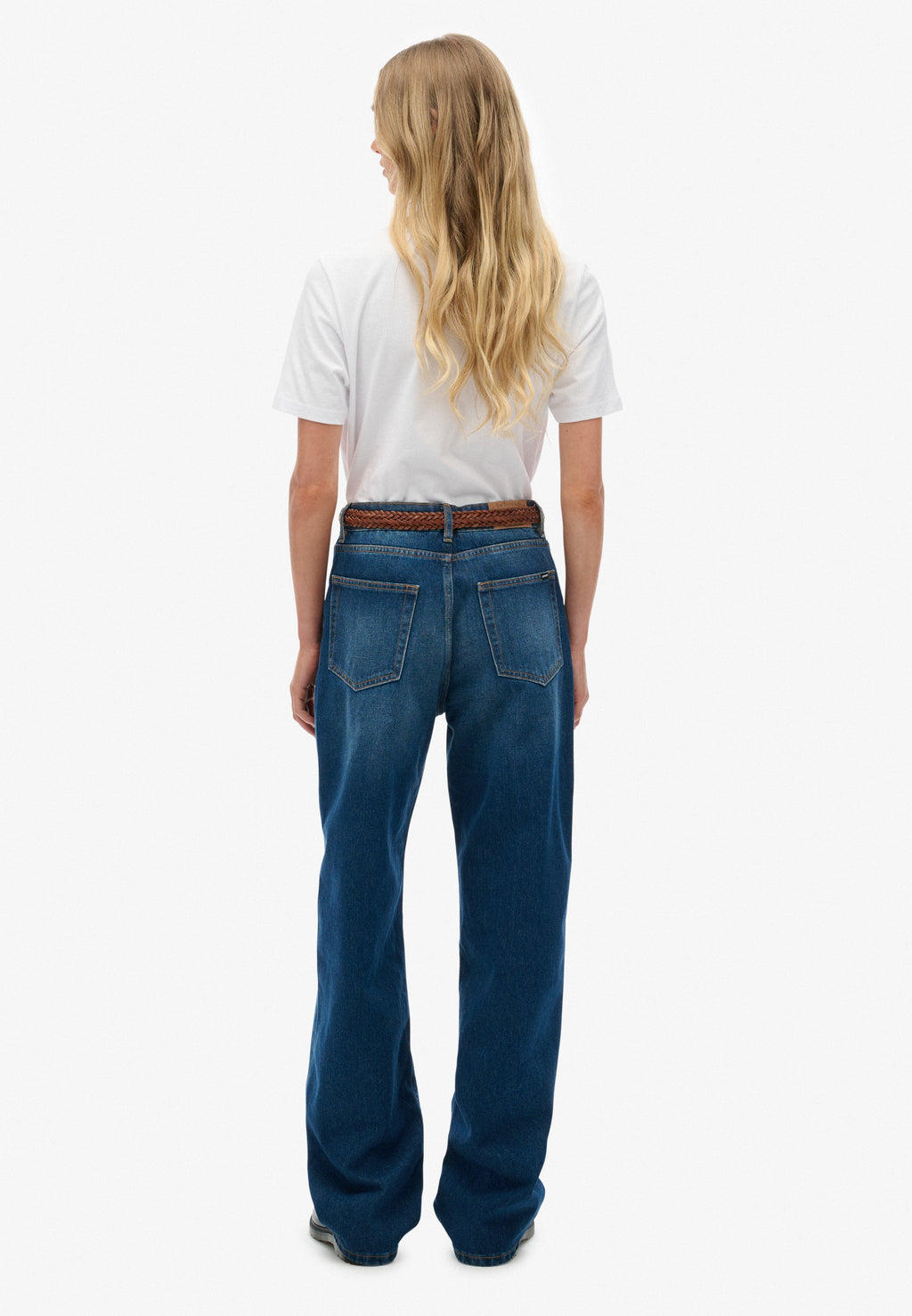 Organic Cotton High Rise Wide Leg Jeans