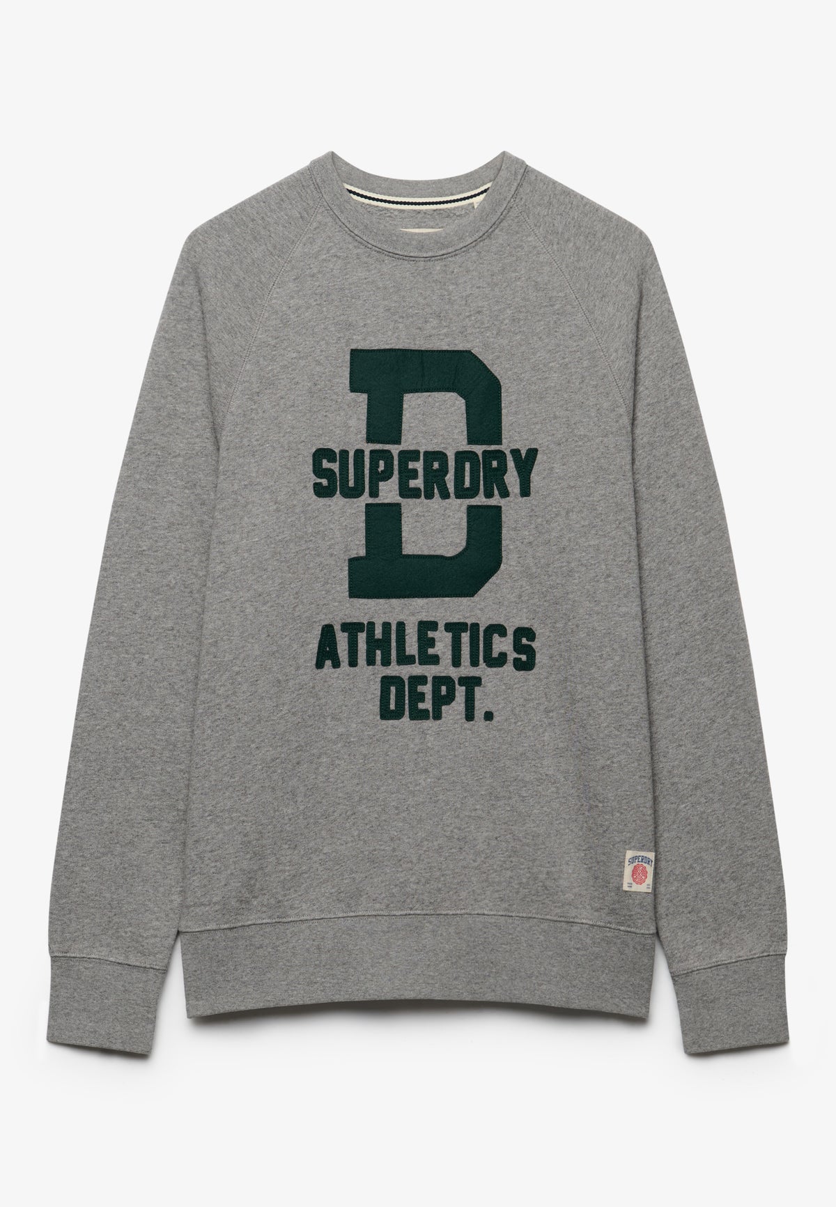 Athletic Felt Applique Crew Neck Sweatshirt