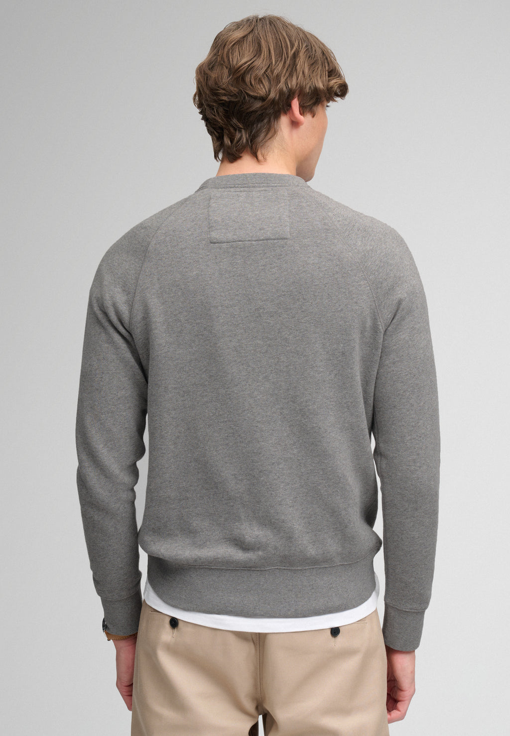 Athletic Felt Applique Crew Neck Sweatshirt