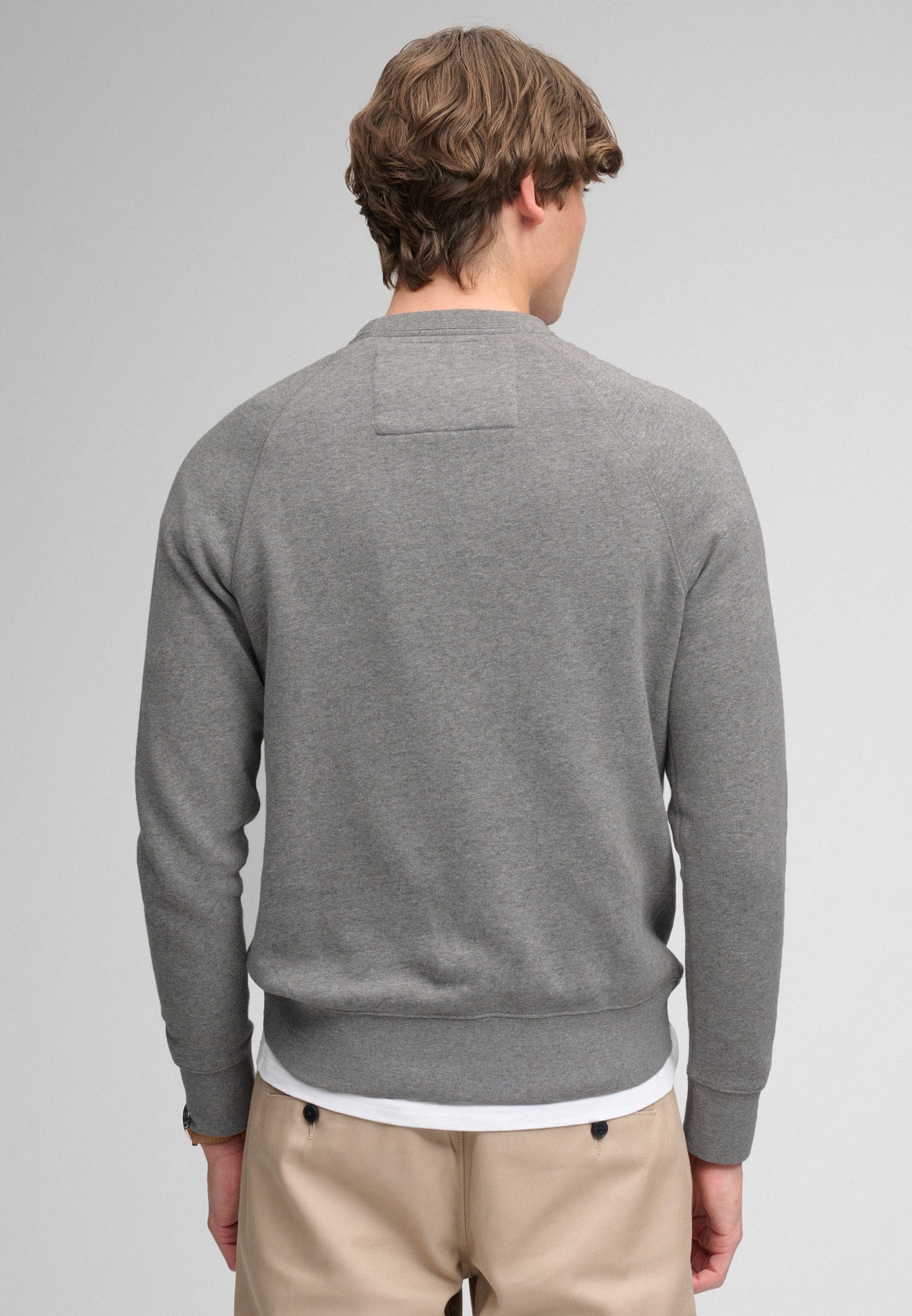 Athletic Felt Applique Crew Neck Sweatshirt
