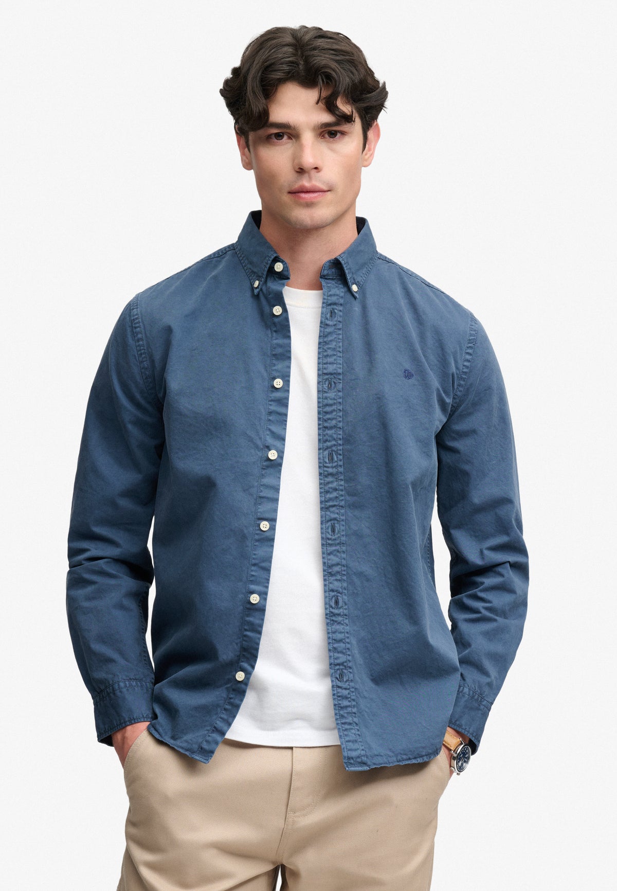 Garment Dyed Long Sleeve Shirt