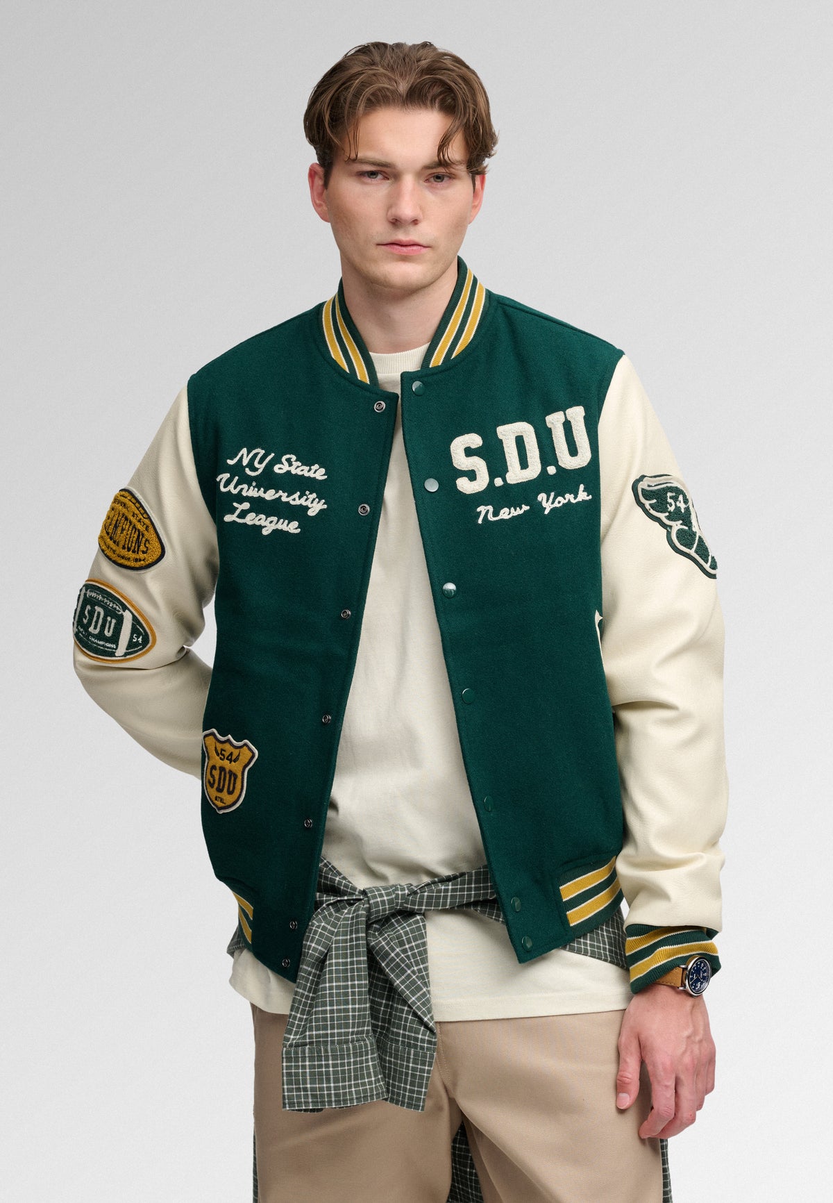 Vintage Patched Varsity Jacket