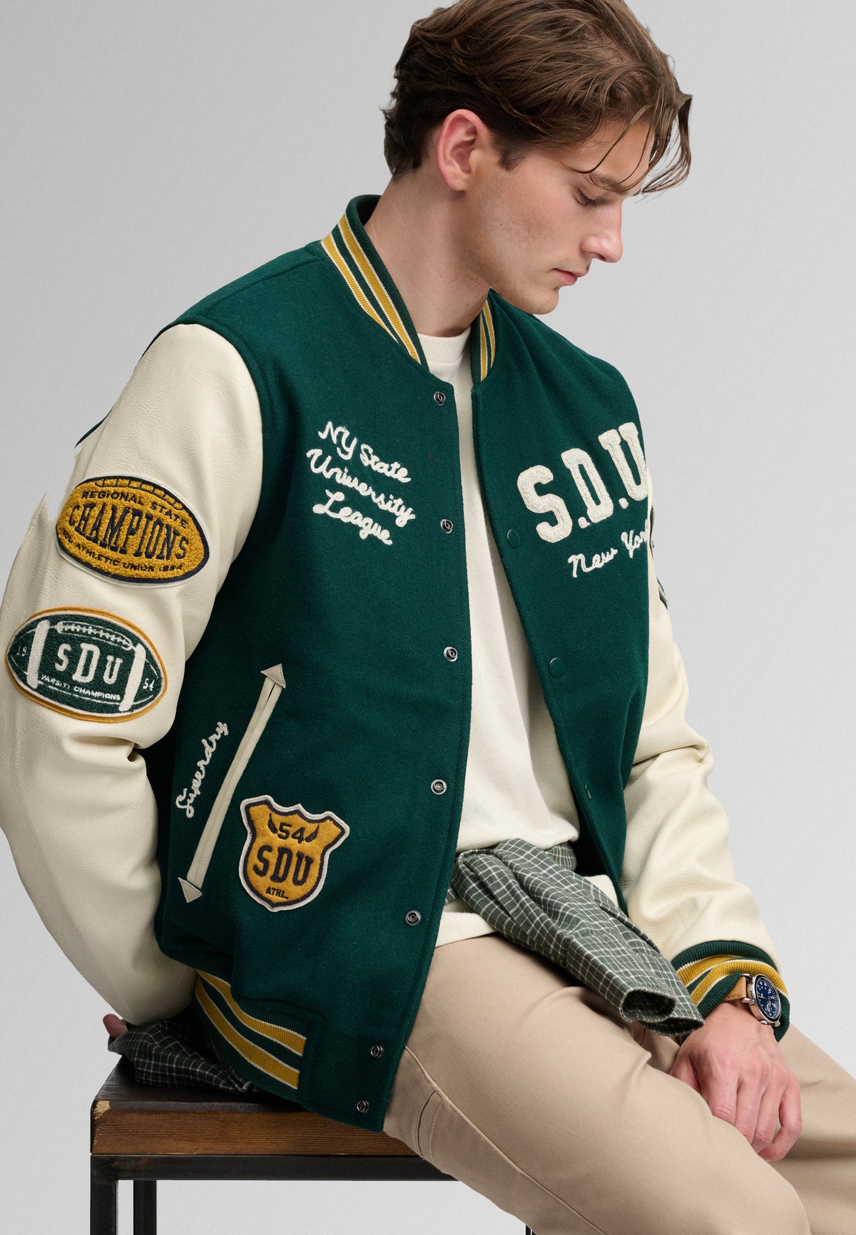 Vintage Patched Varsity Jacket