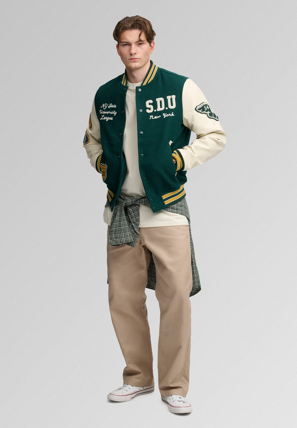 Vintage Patched Varsity Jacket