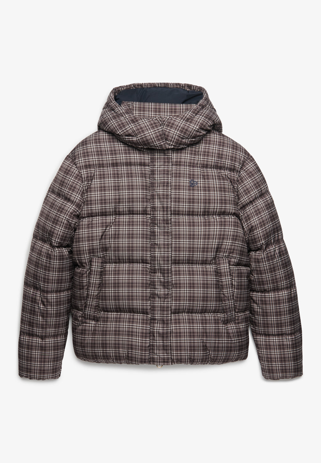 Premium Printed Check Puffer Jacket