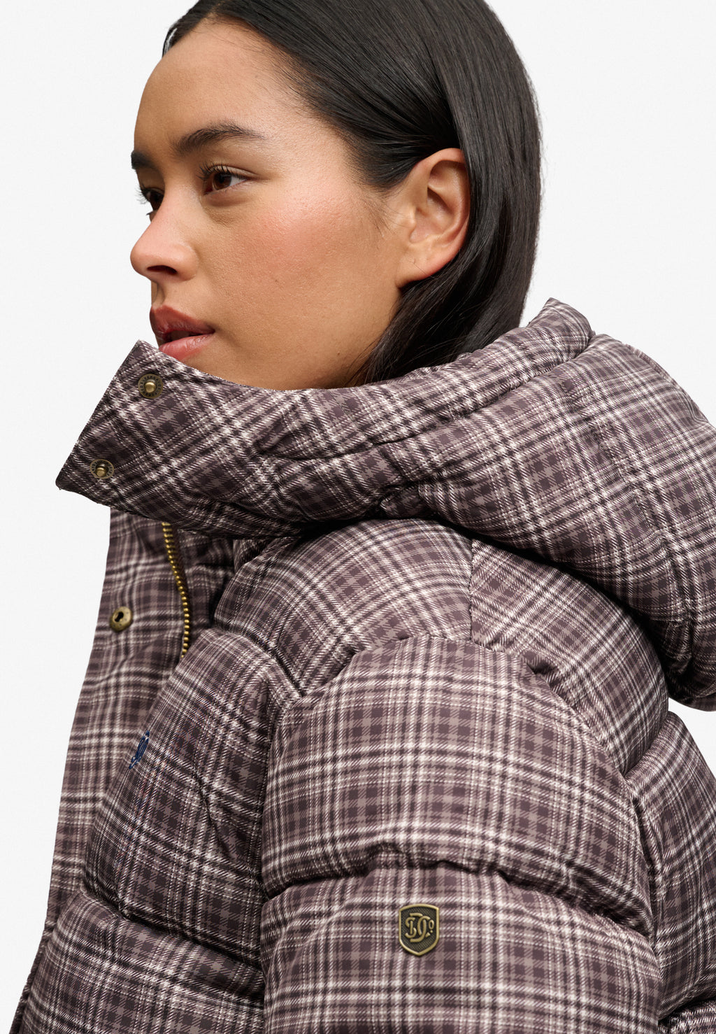 Premium Printed Check Puffer Jacket