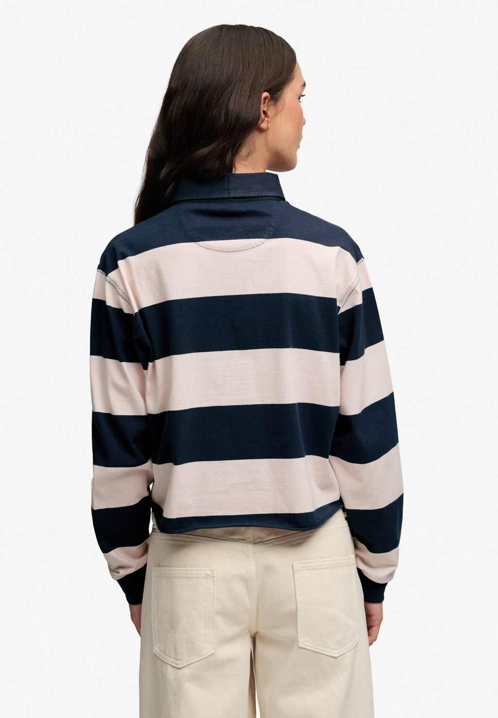 Athletic Essential Cropped Stripe Rugby Top