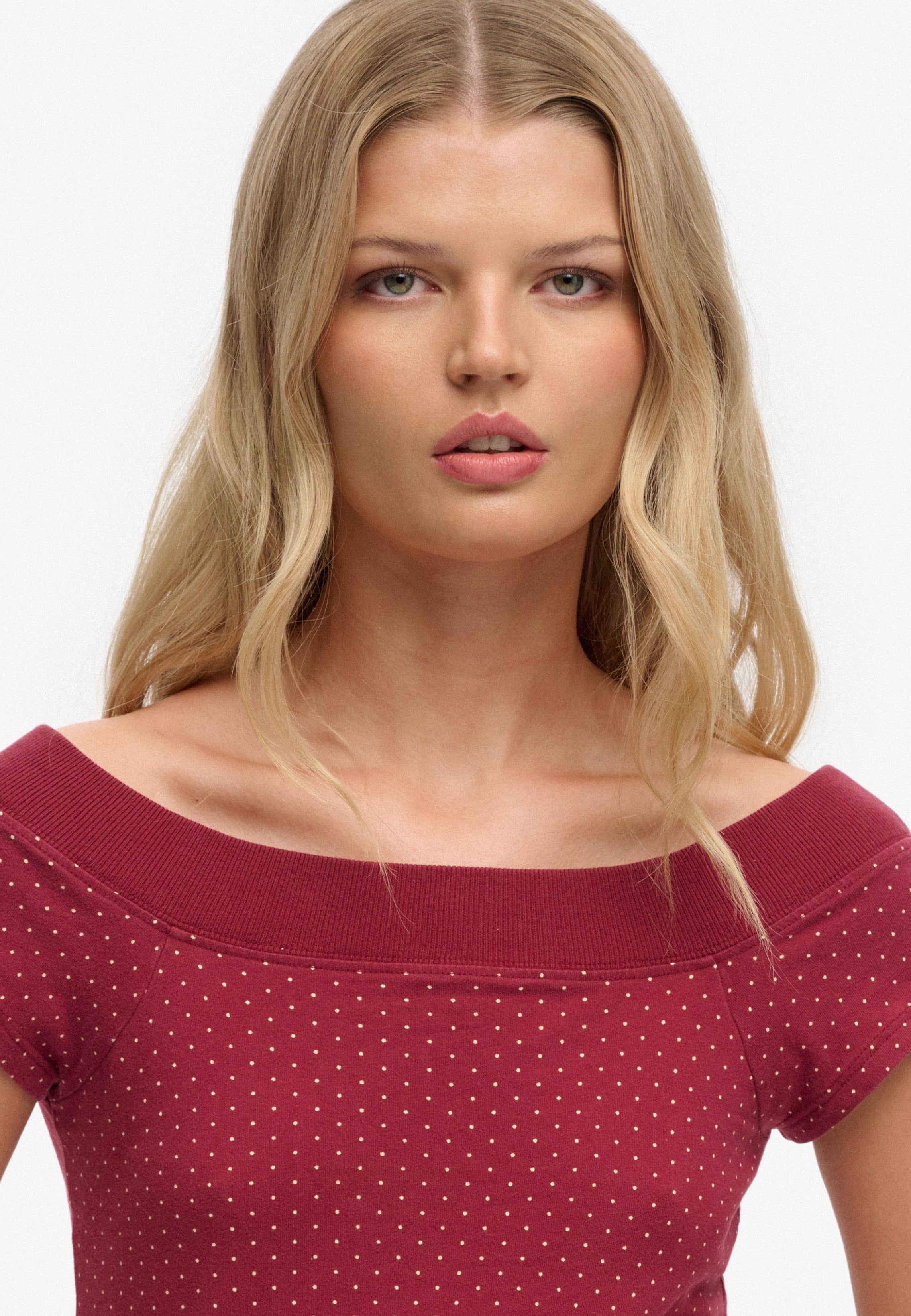 Athletic Off Shoulder Pattern Top