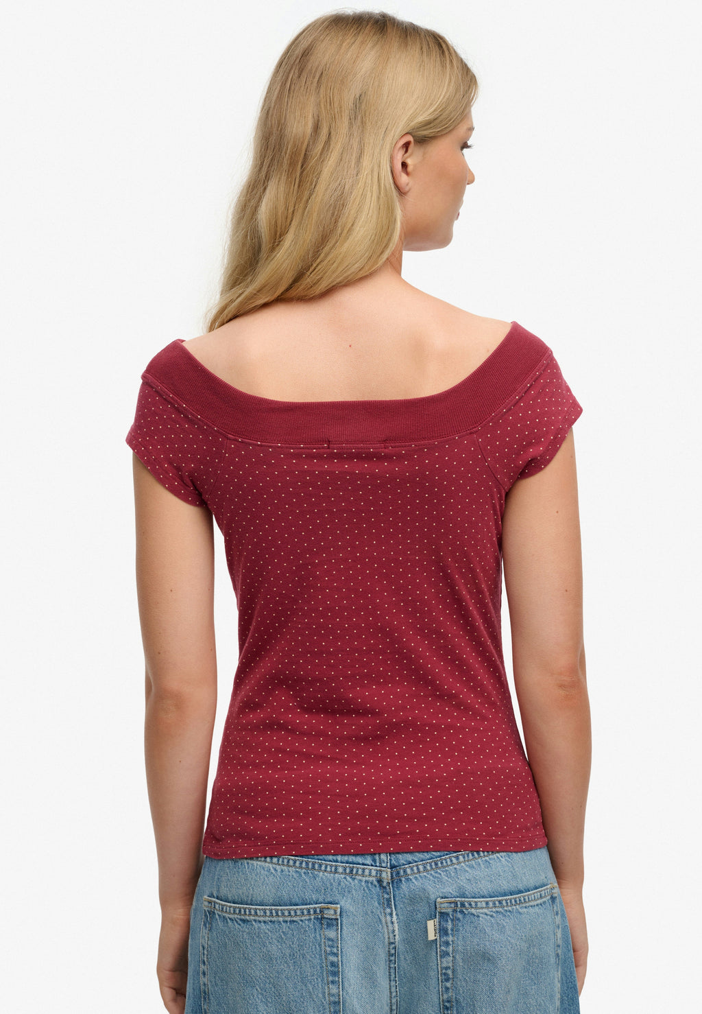 Athletic Off Shoulder Pattern Top