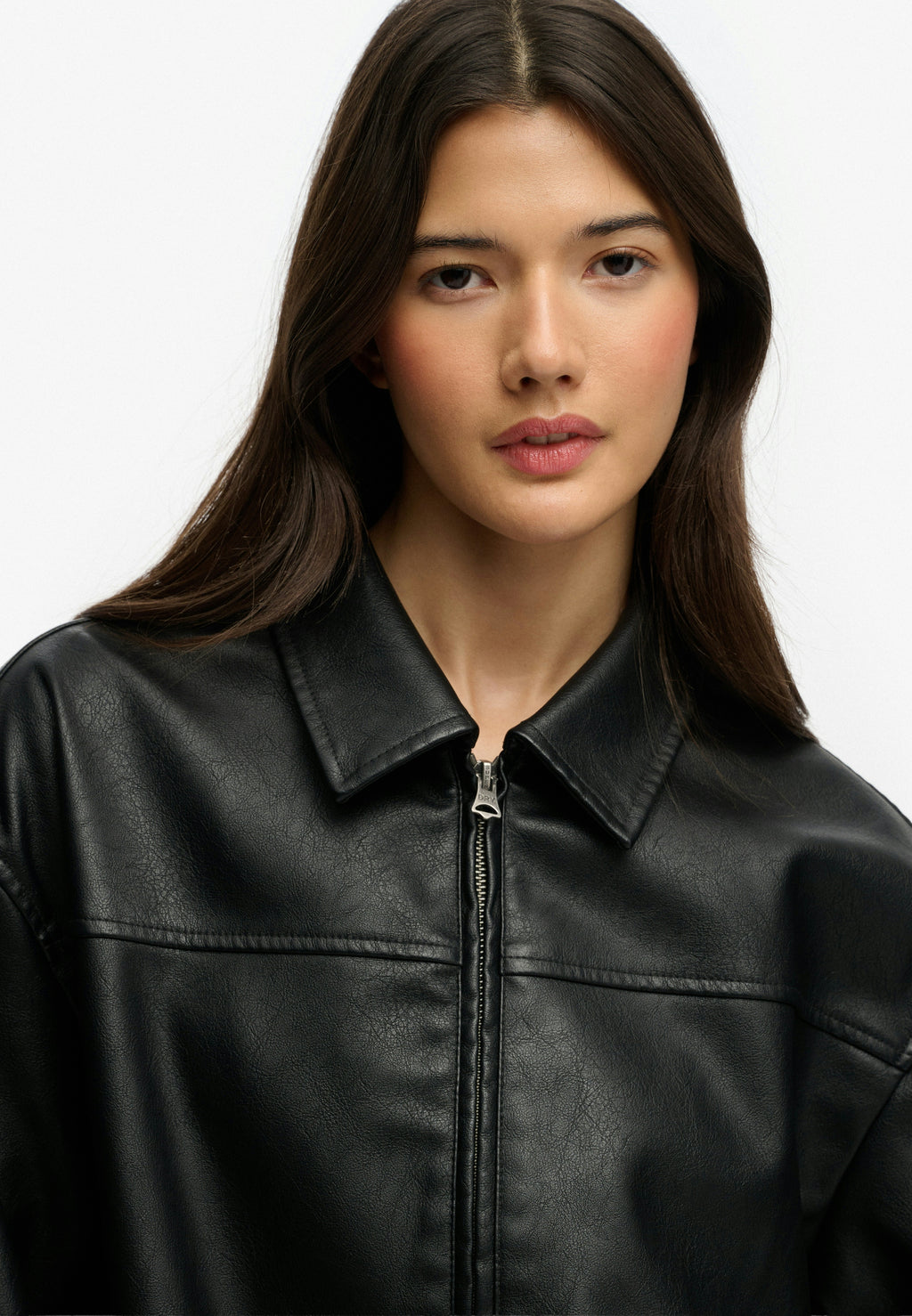 Collared Oversized Bomber Jacket