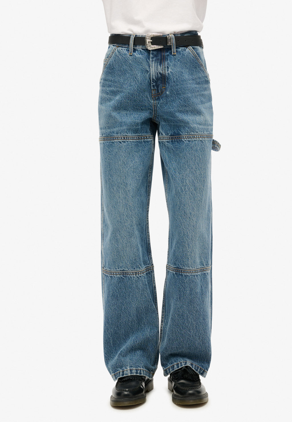 Mid Rise Denim Carpenter Jeans