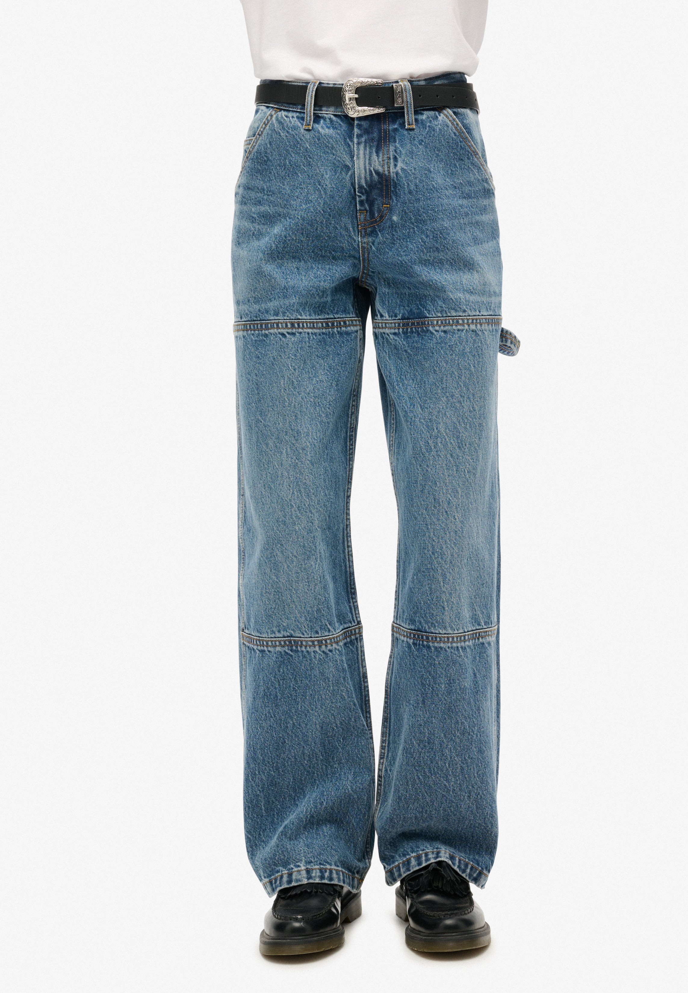 Mid Rise Denim Carpenter Jeans