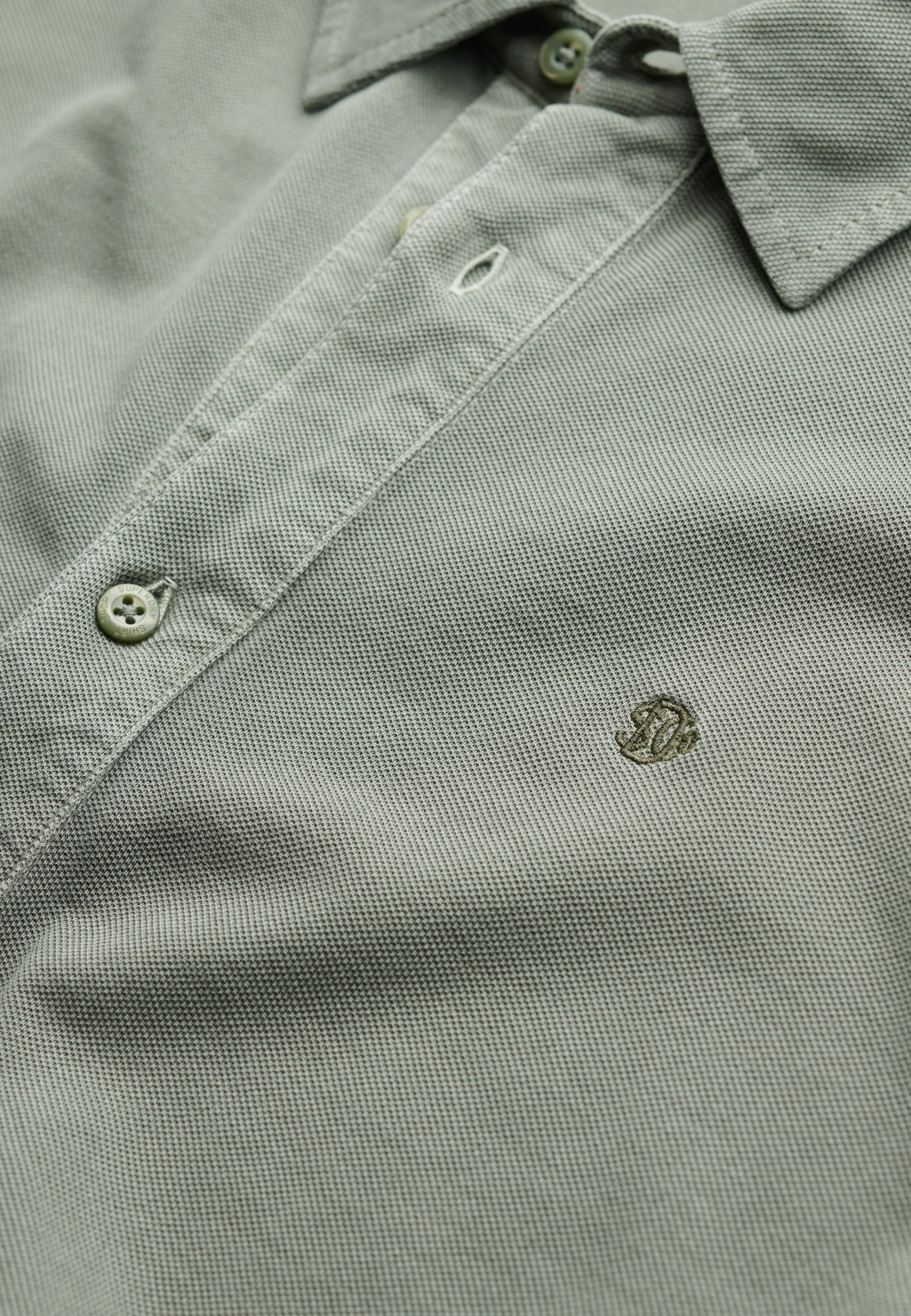 Vintage Destroy Pique Long Sleeve Shirt