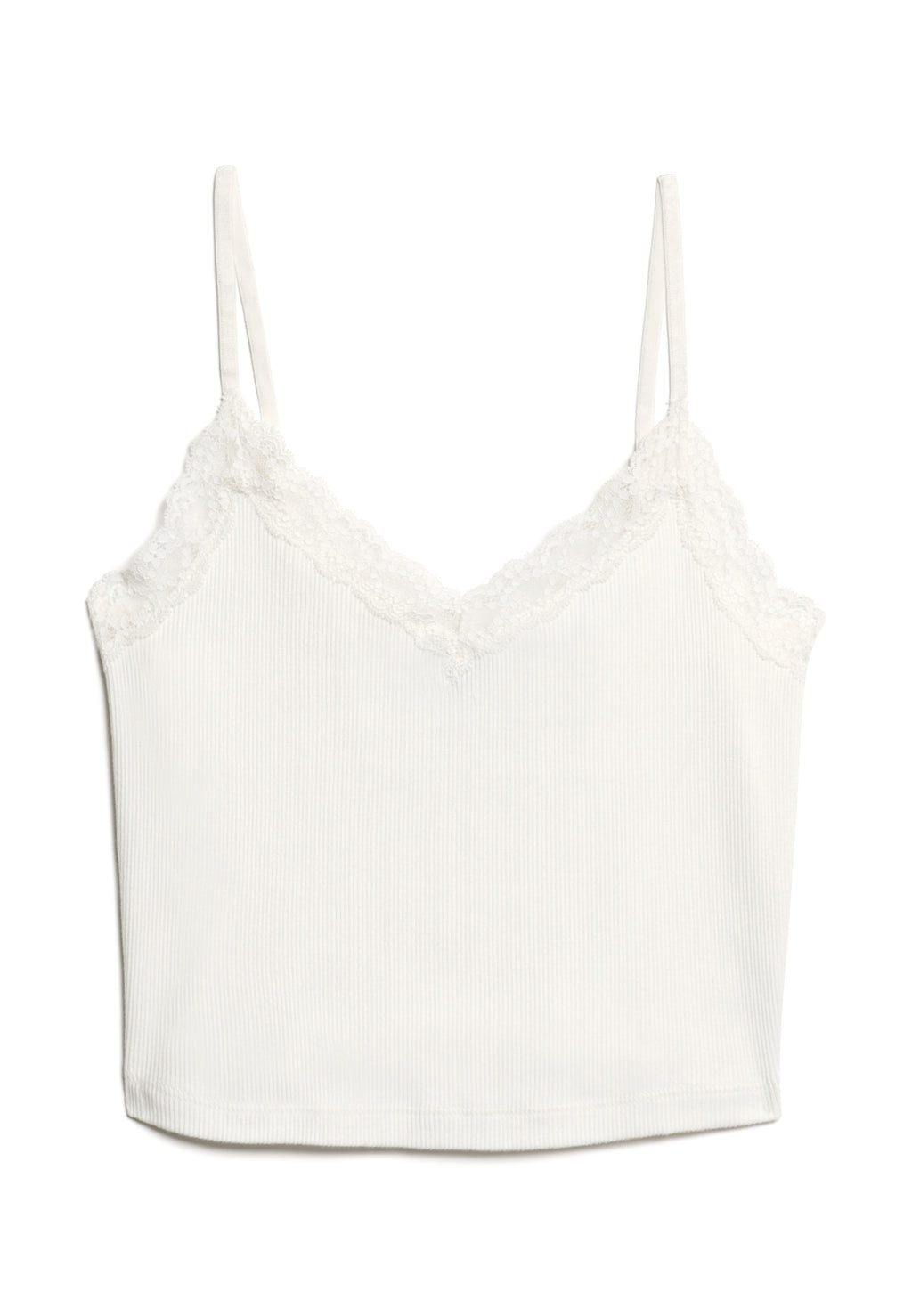 Essential Lace Trim Cropped Cami Top