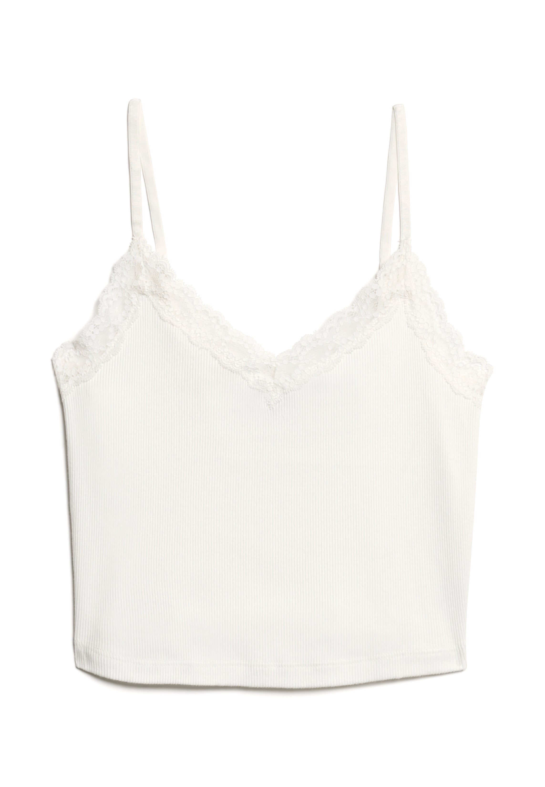 Essential Lace Trim Cropped Cami Top
