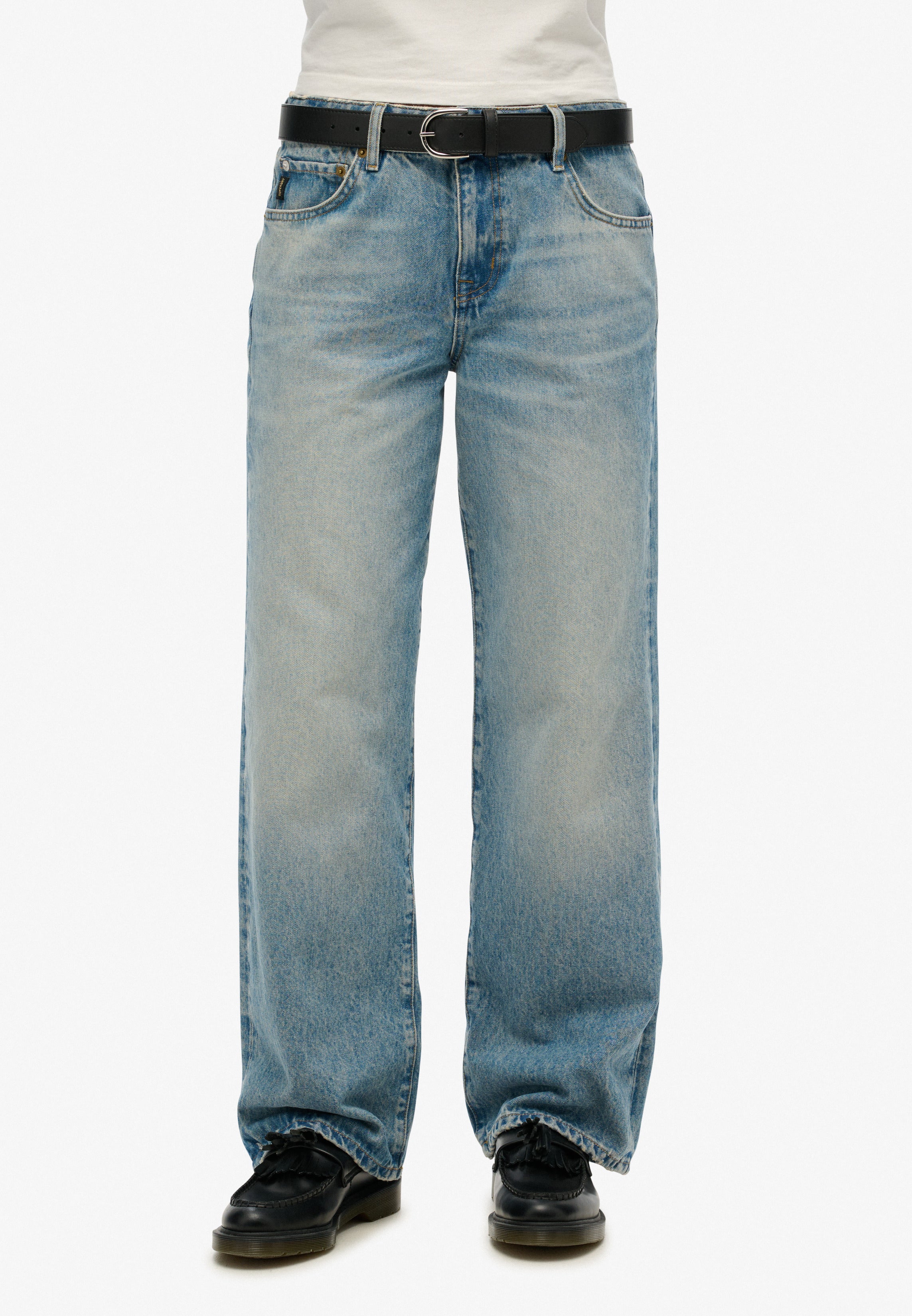 Mid Rise Wide Leg Jeans