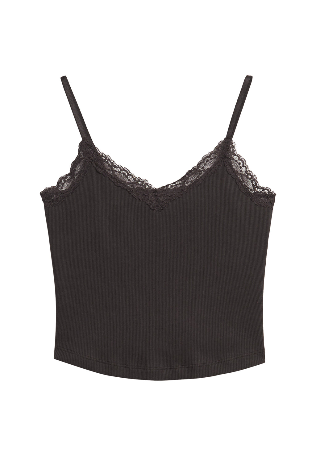 Athletic Essentials Lace Trim Cropped Cami Top