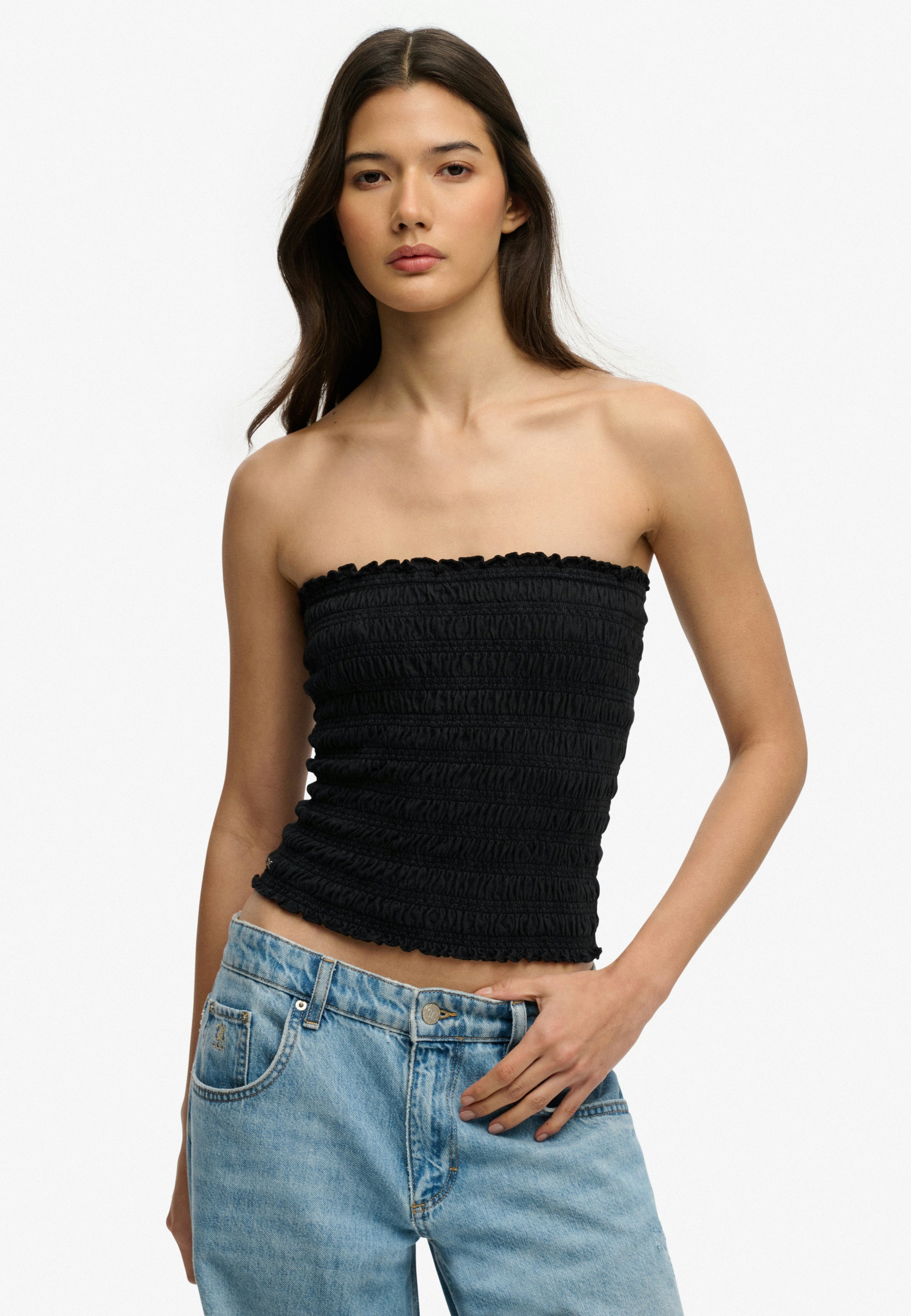 Smocked Jersey Bandeau