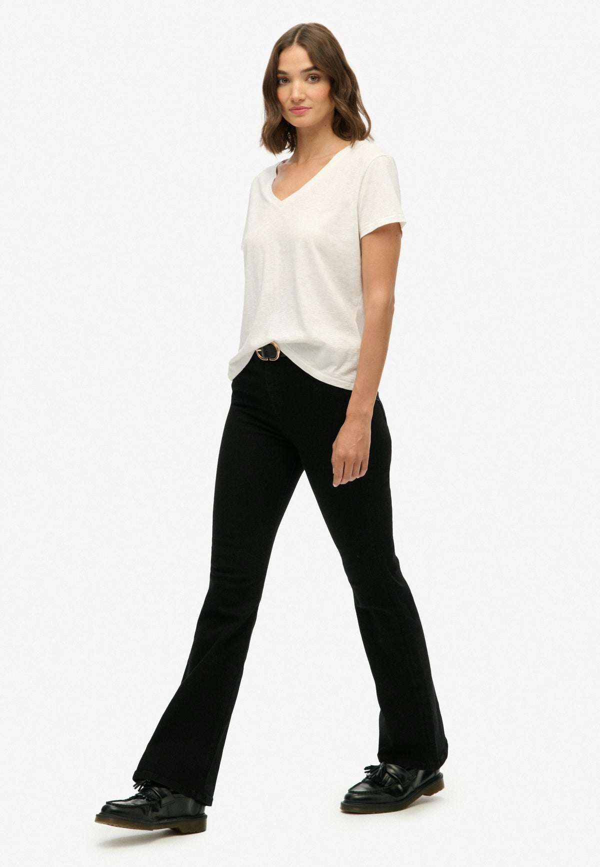 Organic Cotton High Rise Flare Jeans
