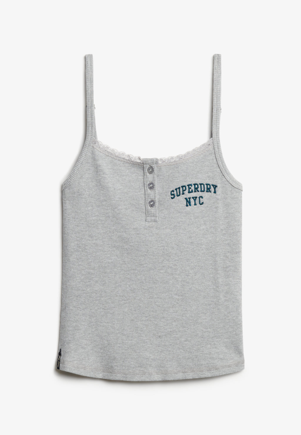 Athletic Essentials Embroidered Button Cami Top