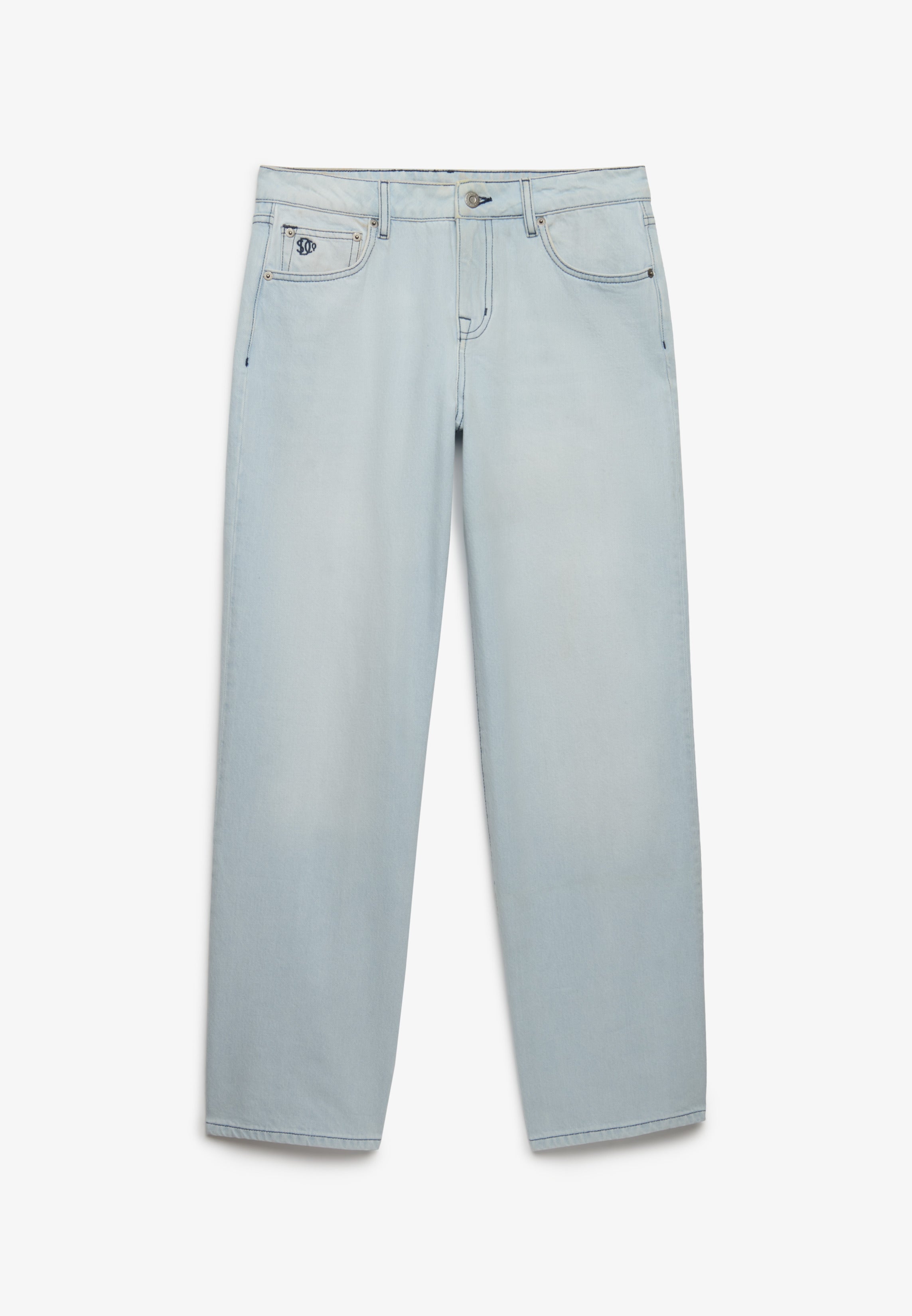 Mid Rise Wide Leg Jeans