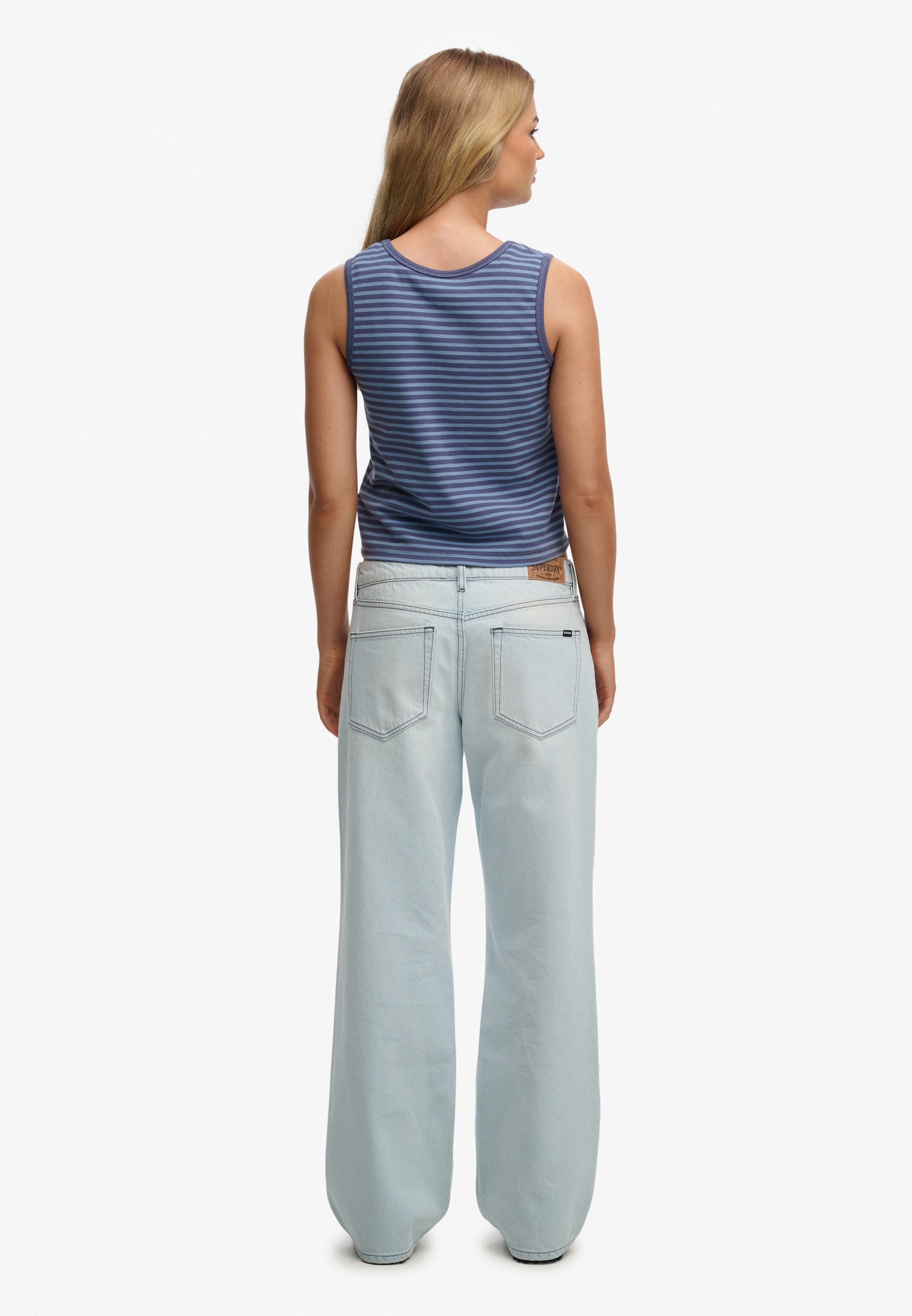 Mid Rise Wide Leg Jeans