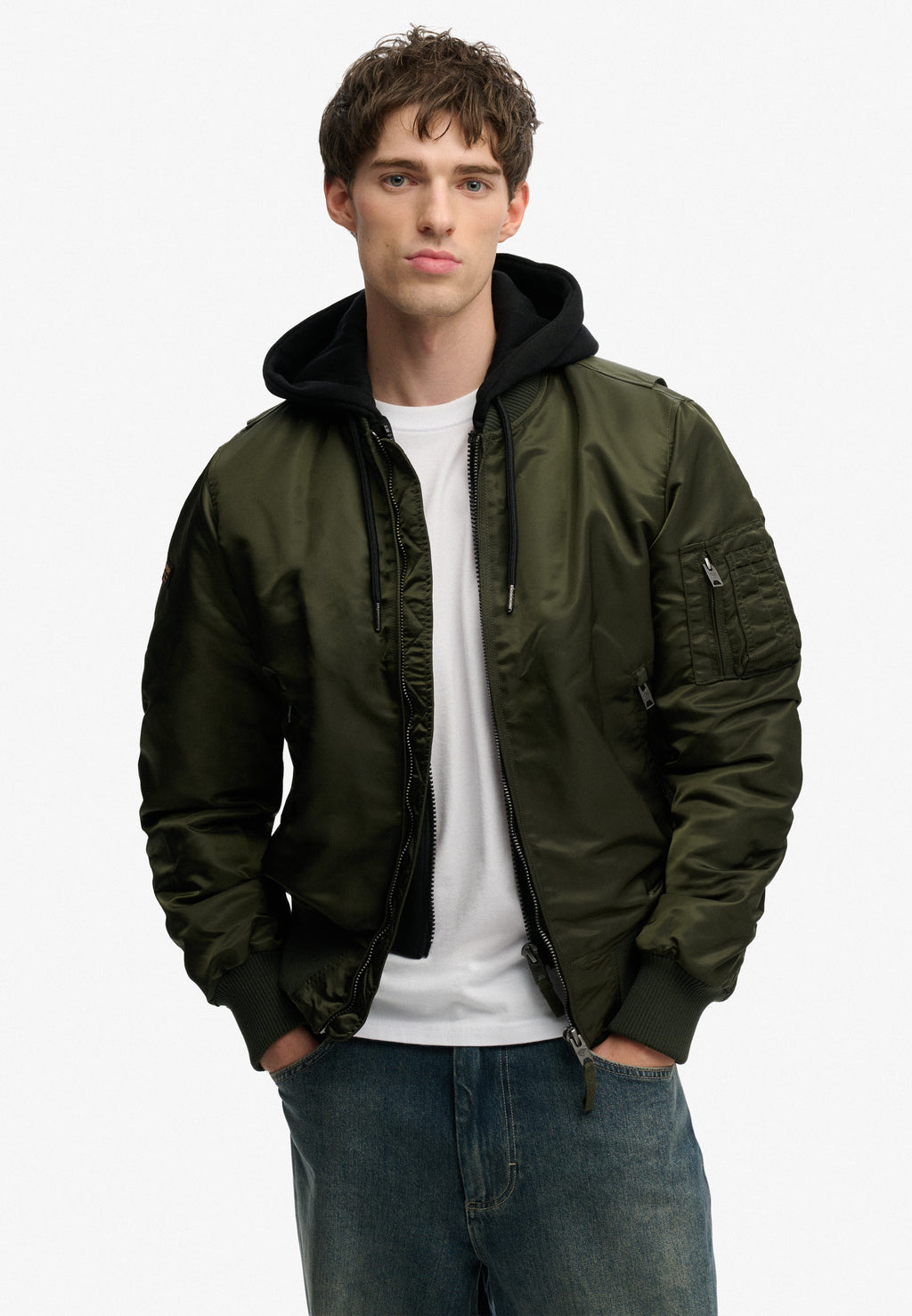 Hooded MA1 Bomber Jacket