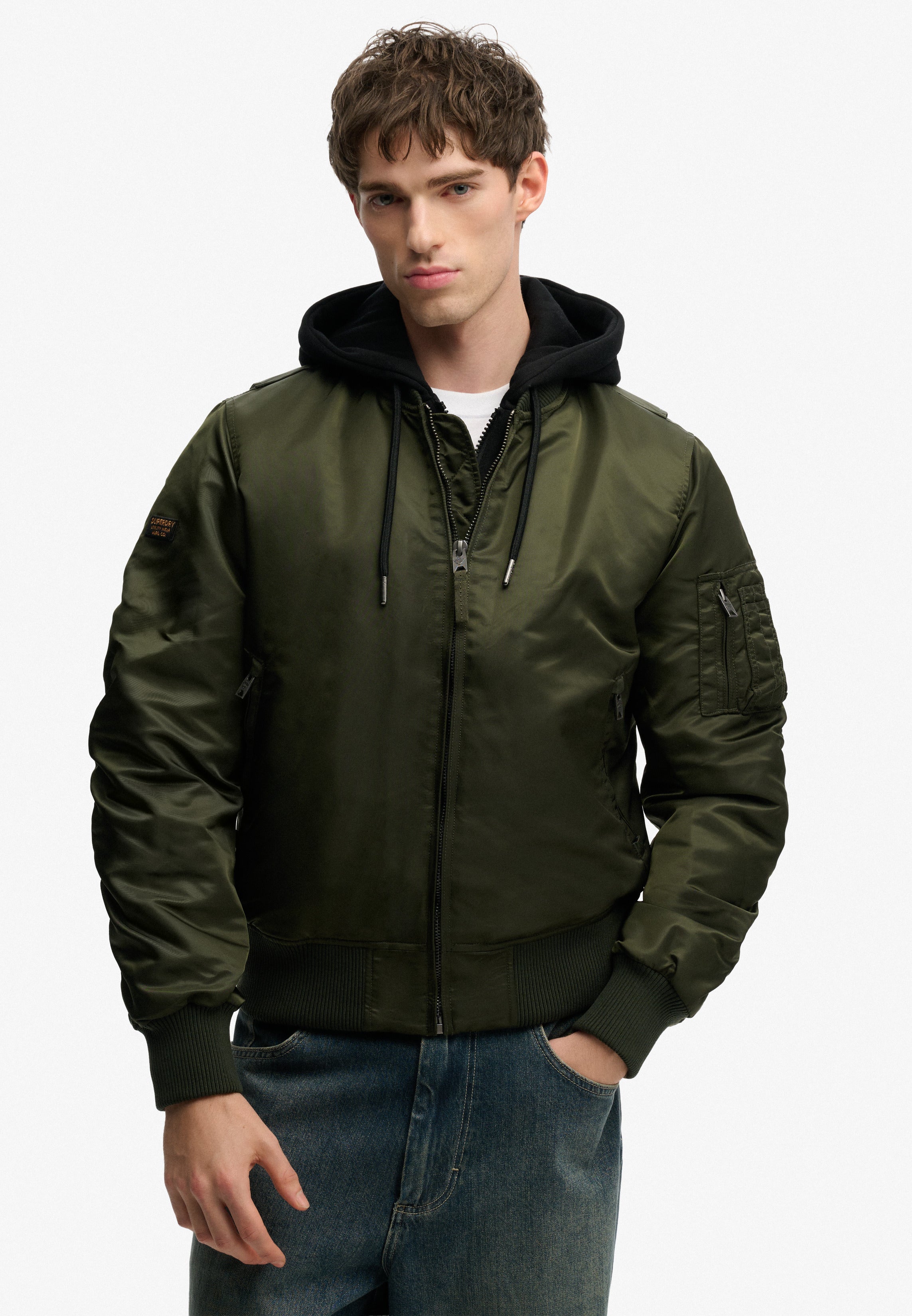 Hooded MA1 Bomber Jacket