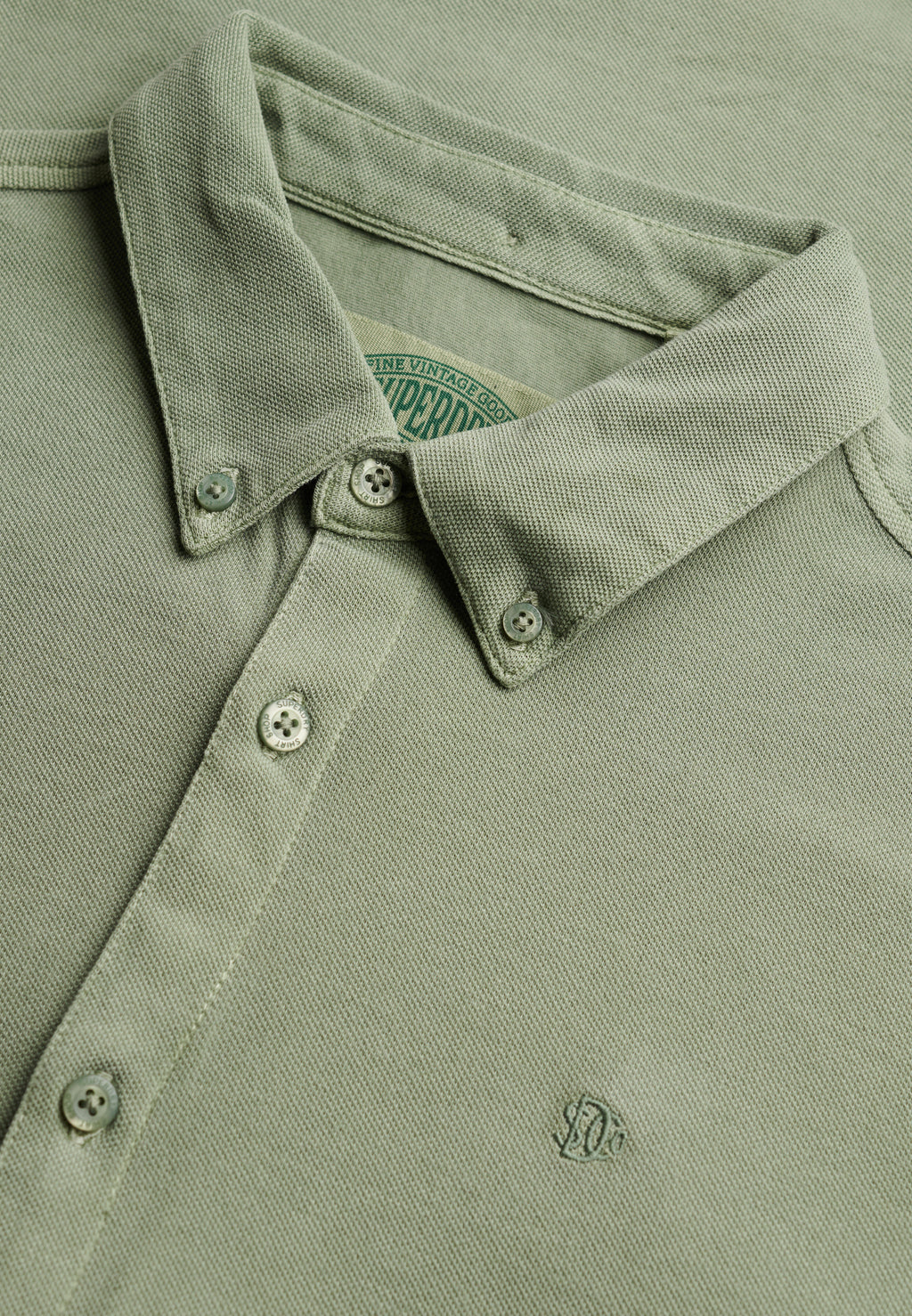 Vintage Destroy Pique Long Sleeve Shirt