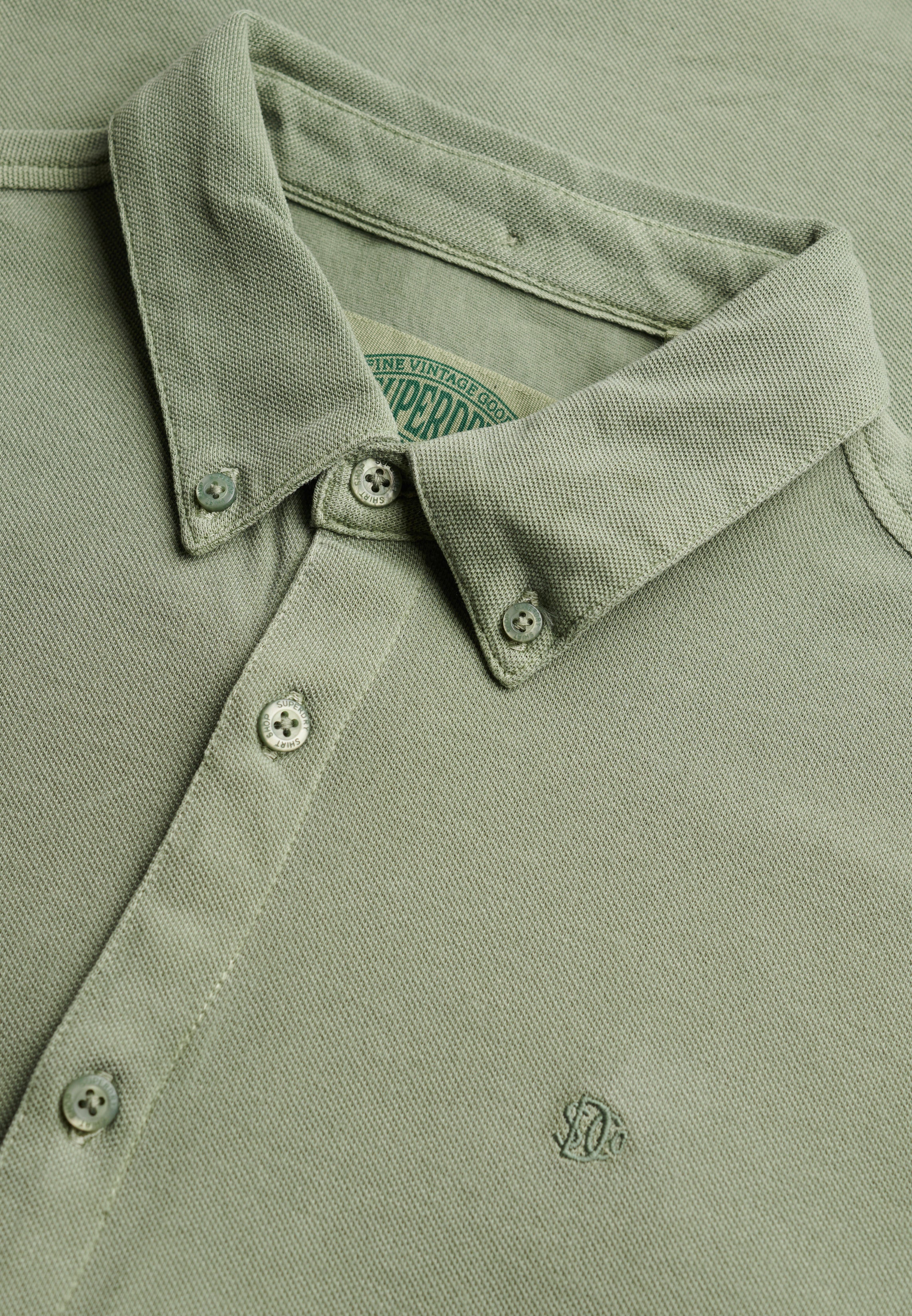 Vintage Destroy Pique Long Sleeve Shirt