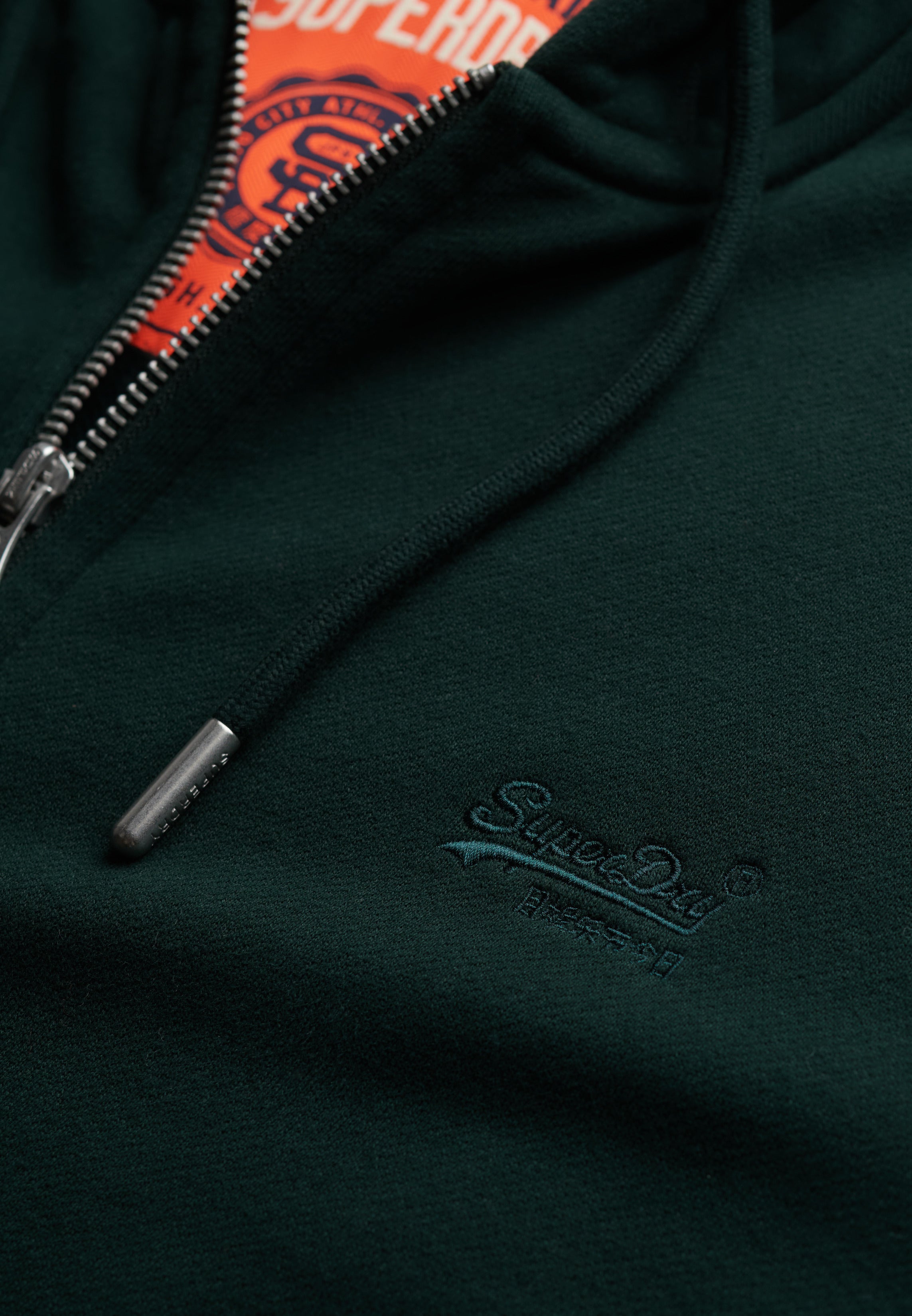 Essential Logo Half Brushed Zip Hoodie