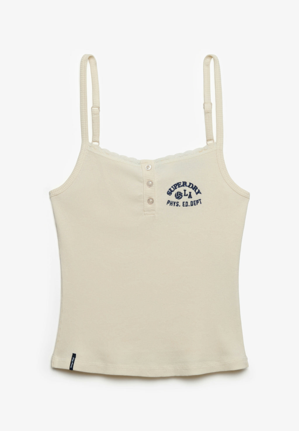 Athletic Essentials Embroidered Button Cami Top