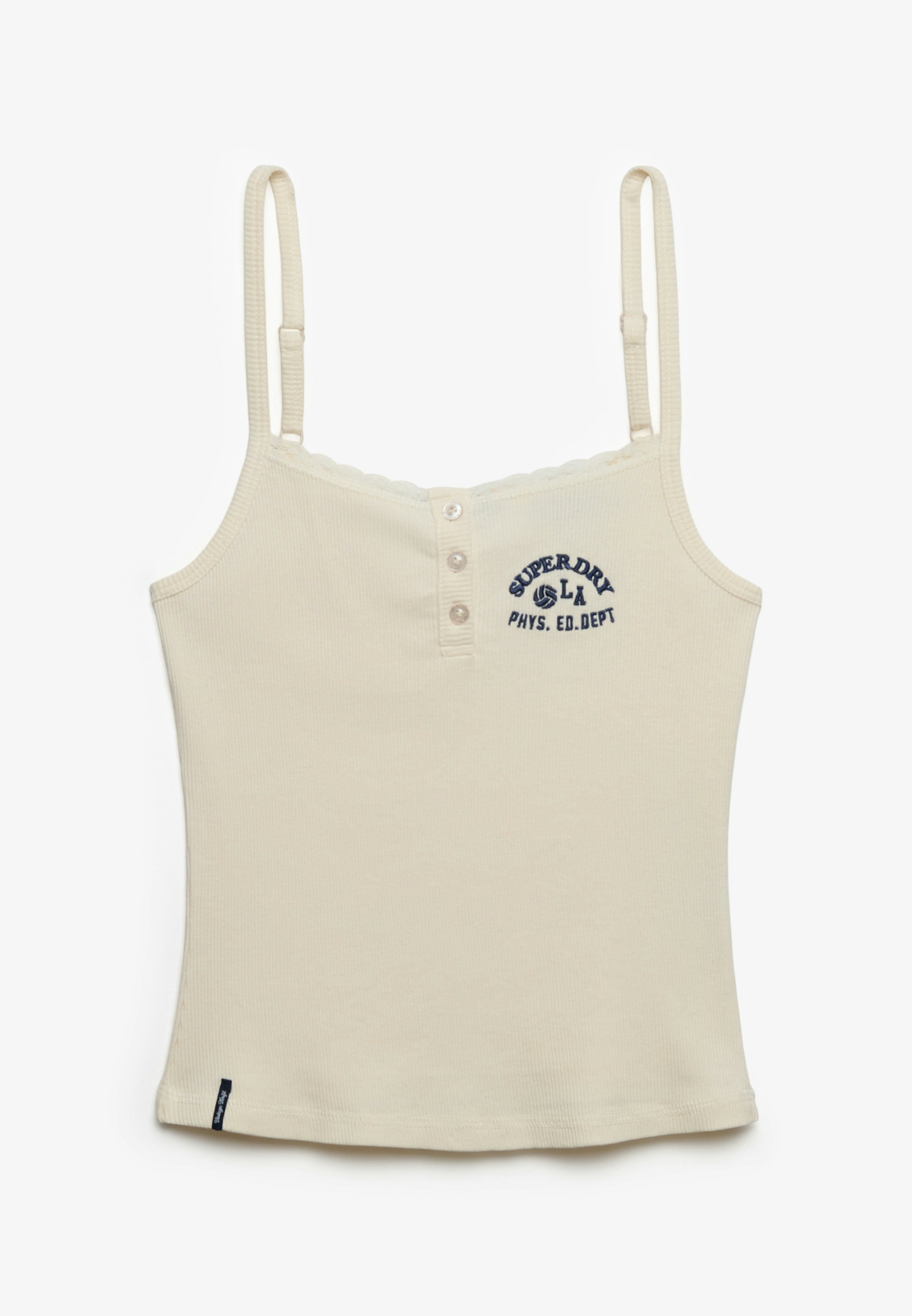 Athletic Essentials Embroidered Button Cami Top