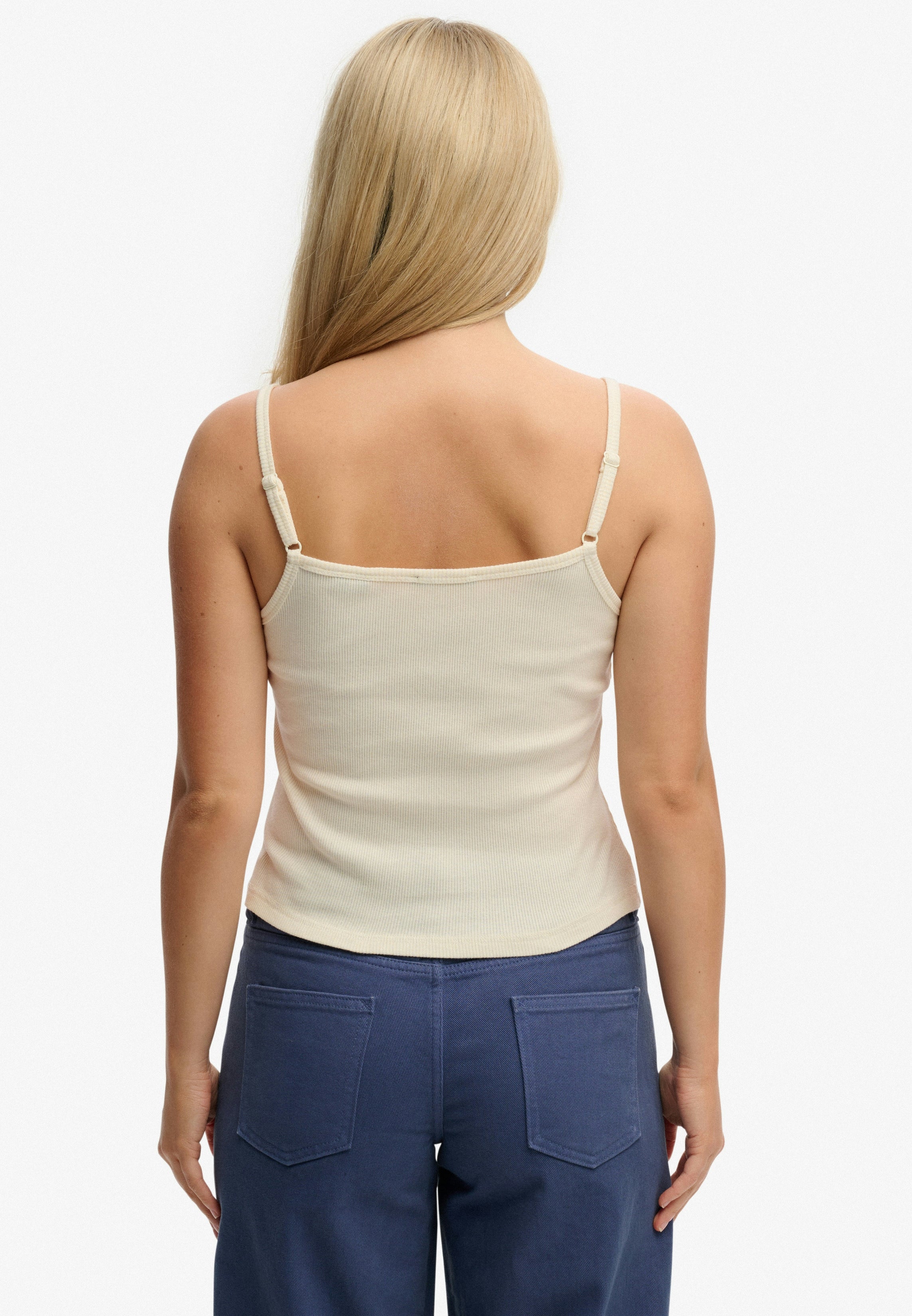 Athletic Essentials Embroidered Button Cami Top