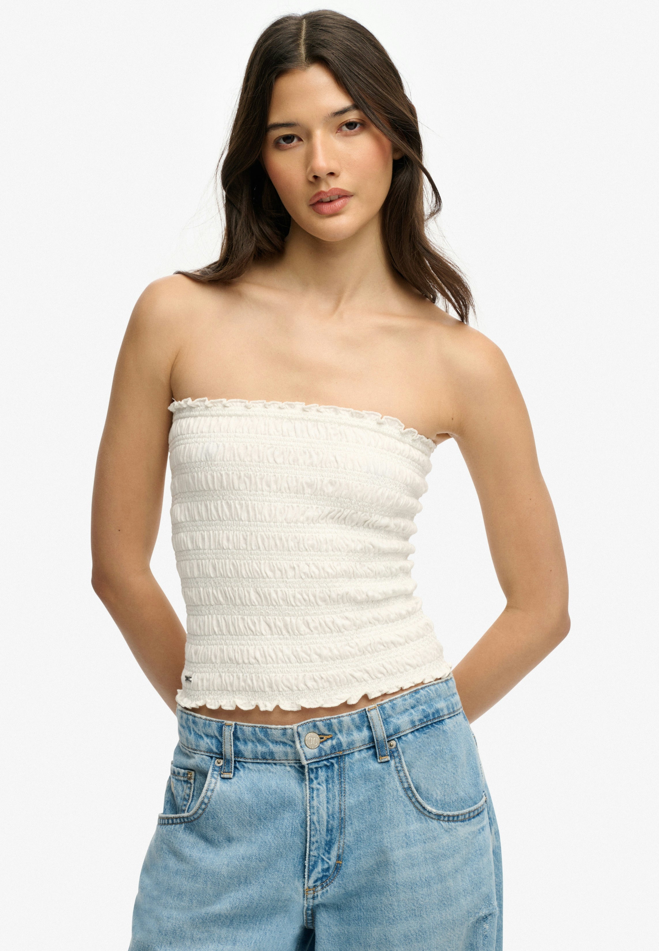 Smocked Jersey Bandeau