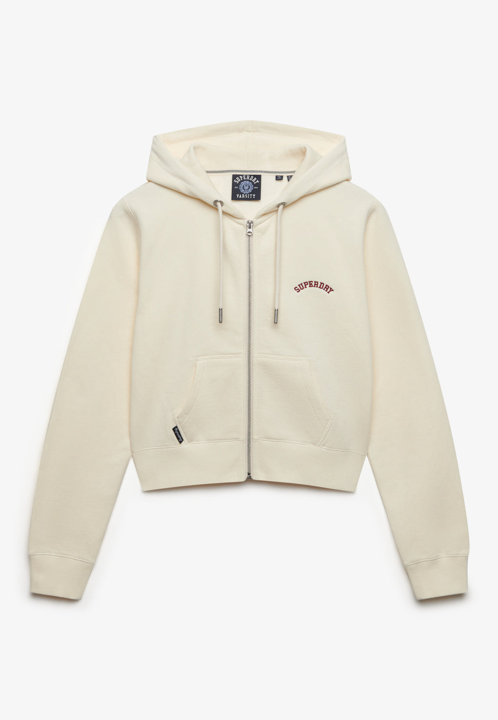 Essential Logo Cropped Zip Hoodie