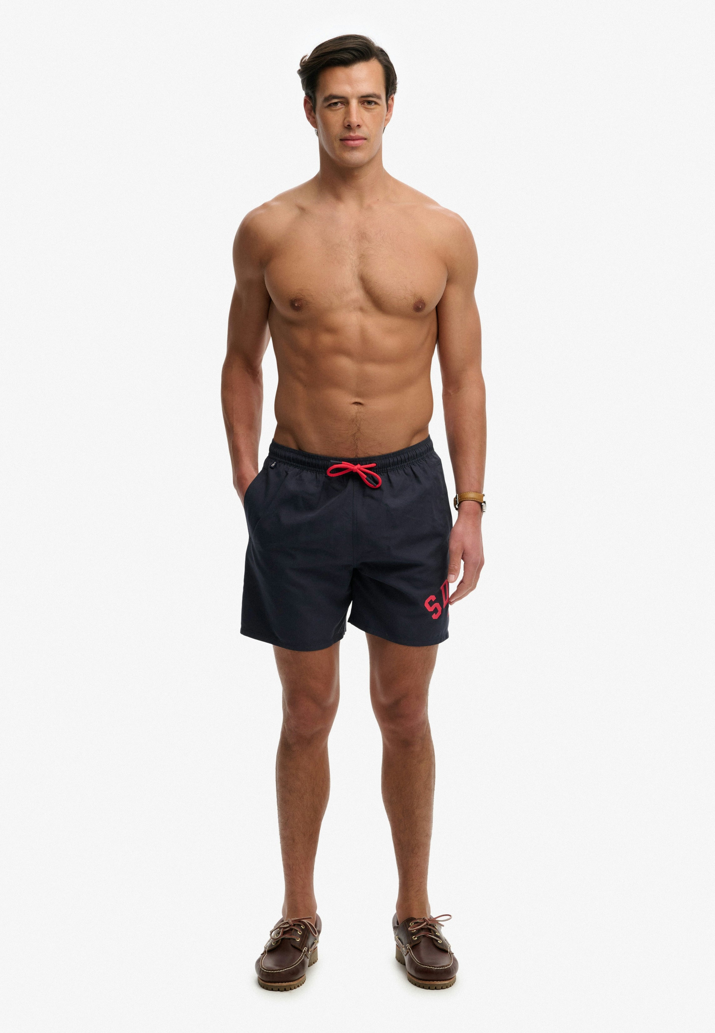 Printed Logo 16-Inch Swim Shorts