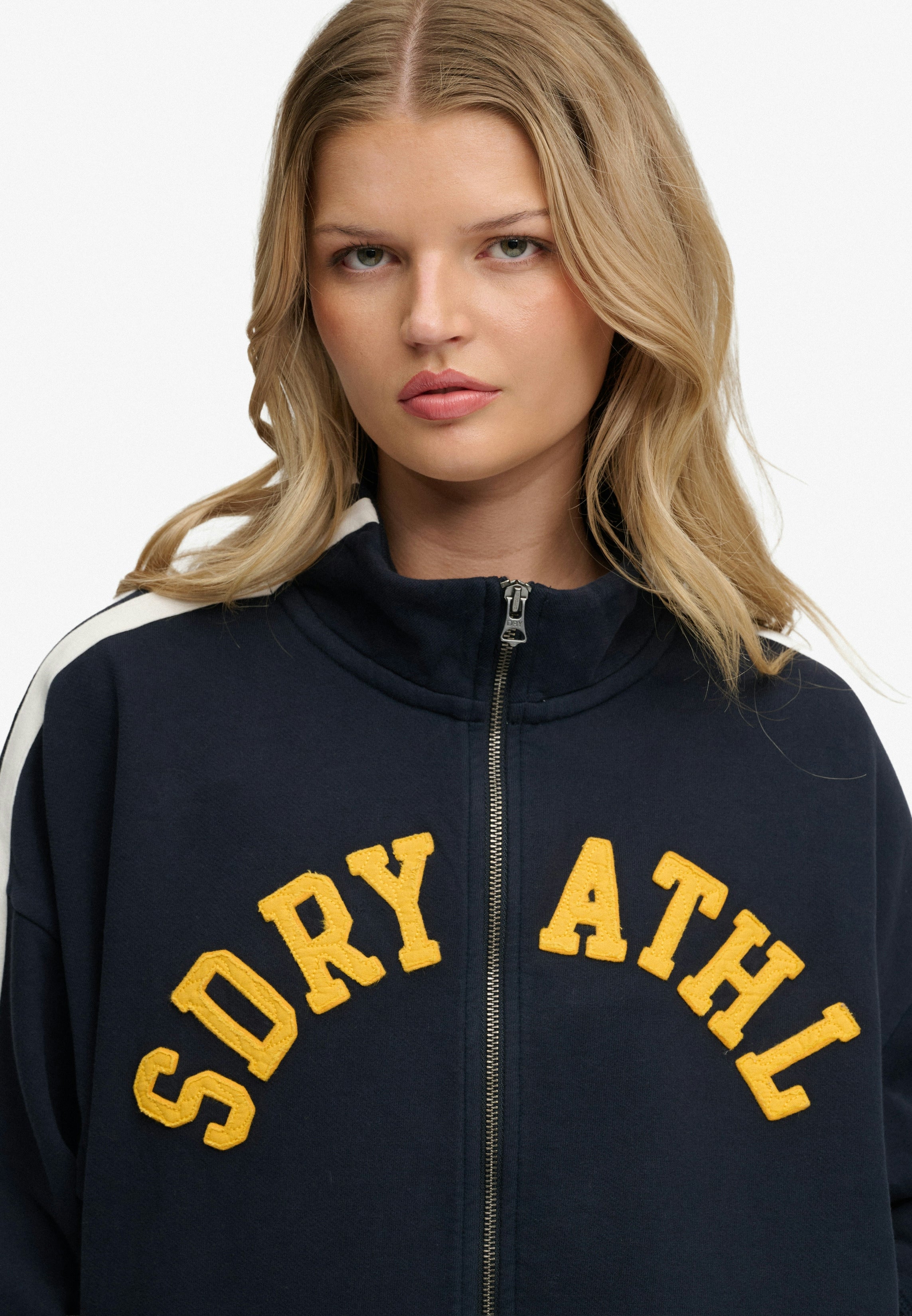 Athletic Essentials Applique Loose Zip Track Top