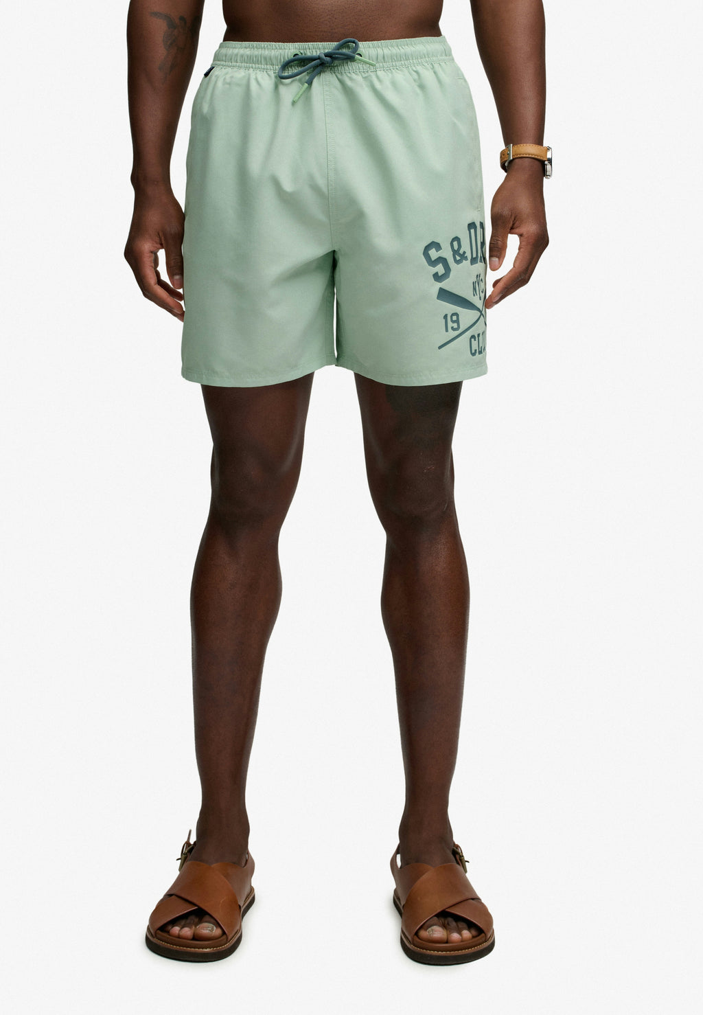 Printed Logo 16-Inch Swim Shorts