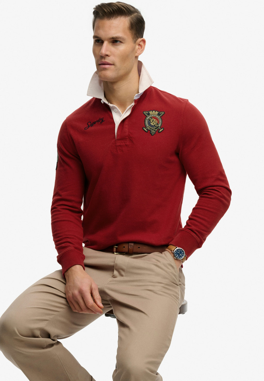 Double Emblem Rugby Top