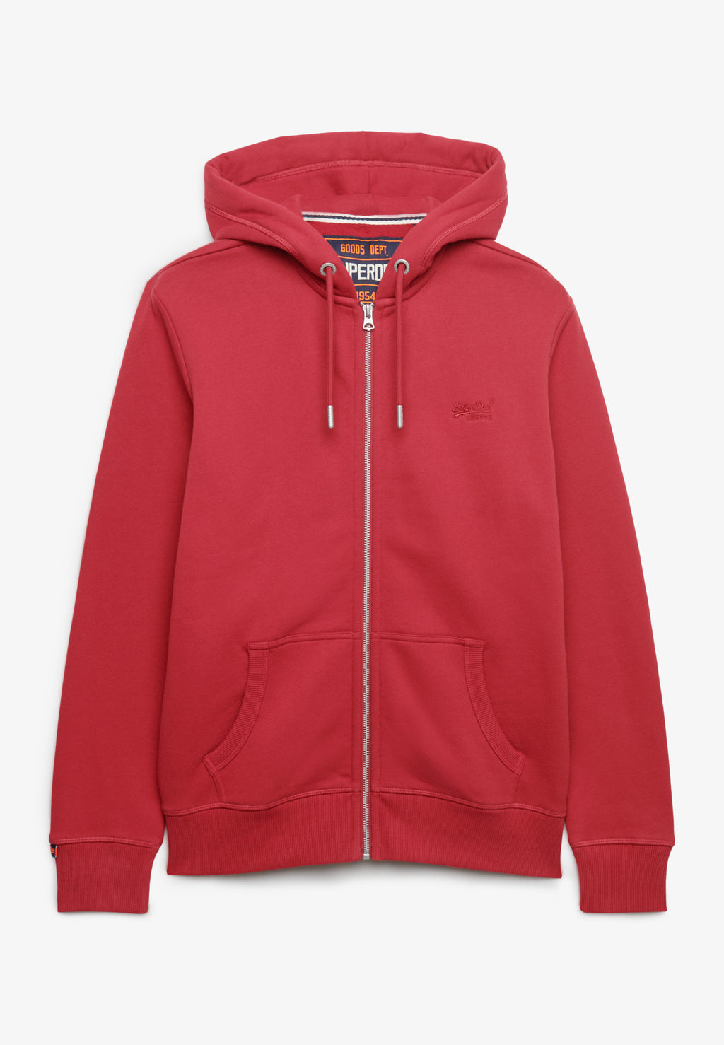 Essential Logo Half Brushed Zip Hoodie
