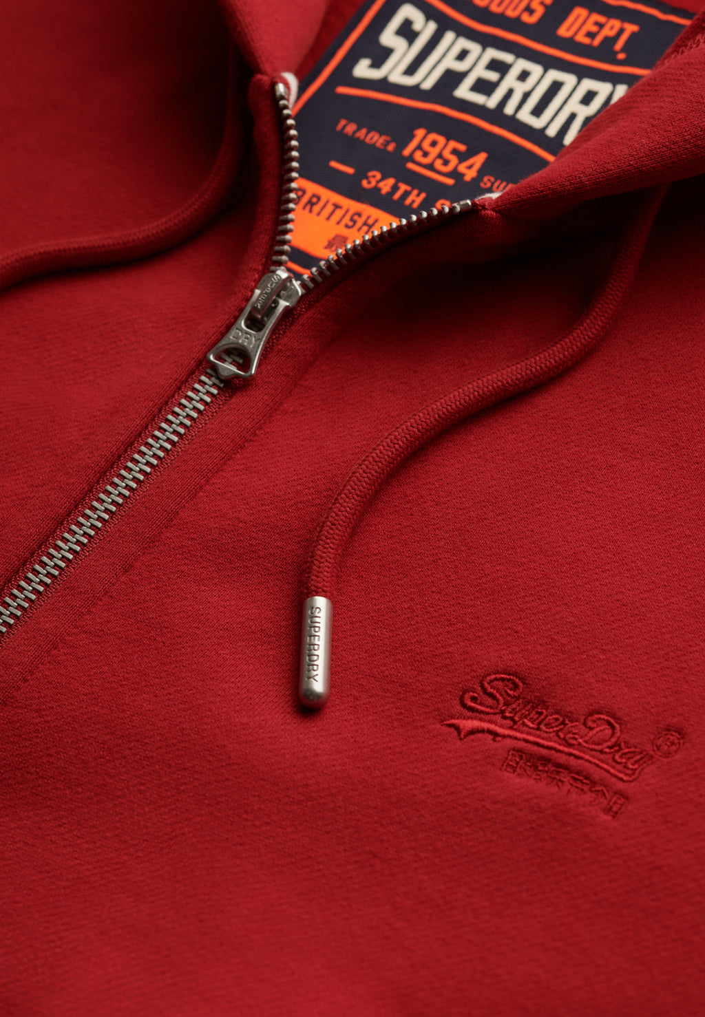 Essential Logo Half Brushed Zip Hoodie