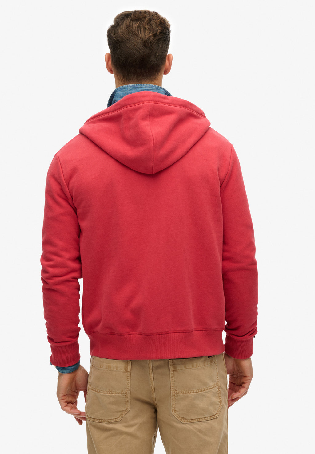 Essential Logo Half Brushed Zip Hoodie