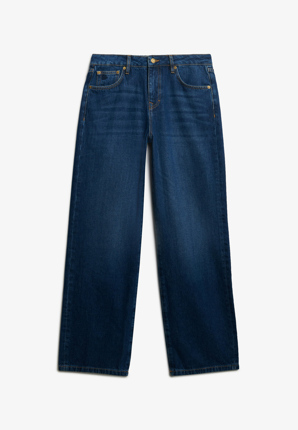 Organic Cotton Mid Rise Wide Leg Jeans