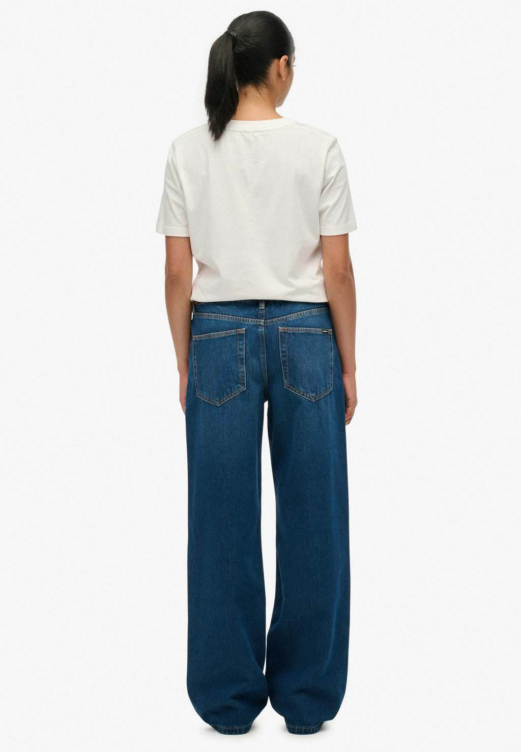 Organic Cotton Mid Rise Wide Leg Jeans