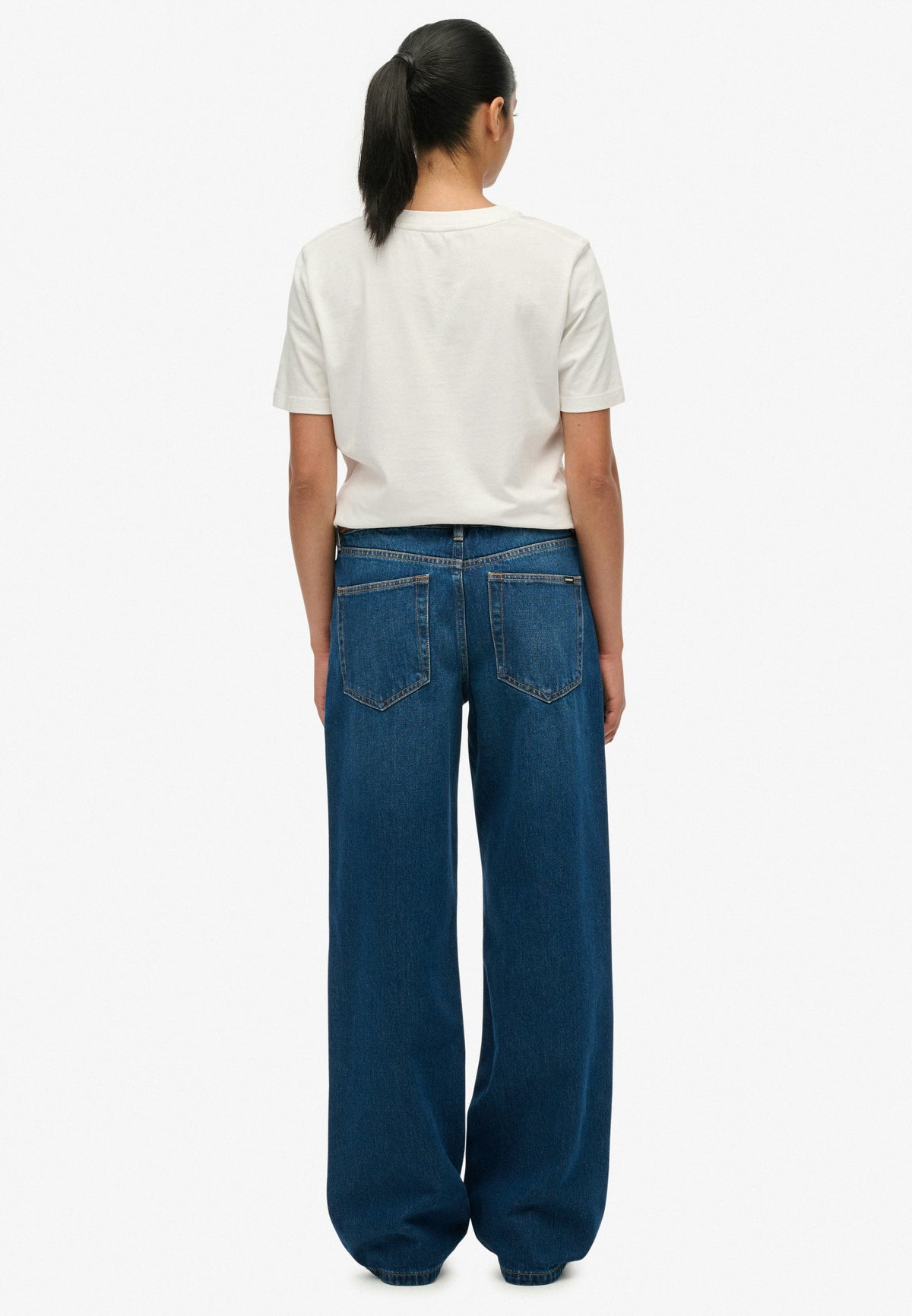 Organic Cotton Mid Rise Wide Leg Jeans