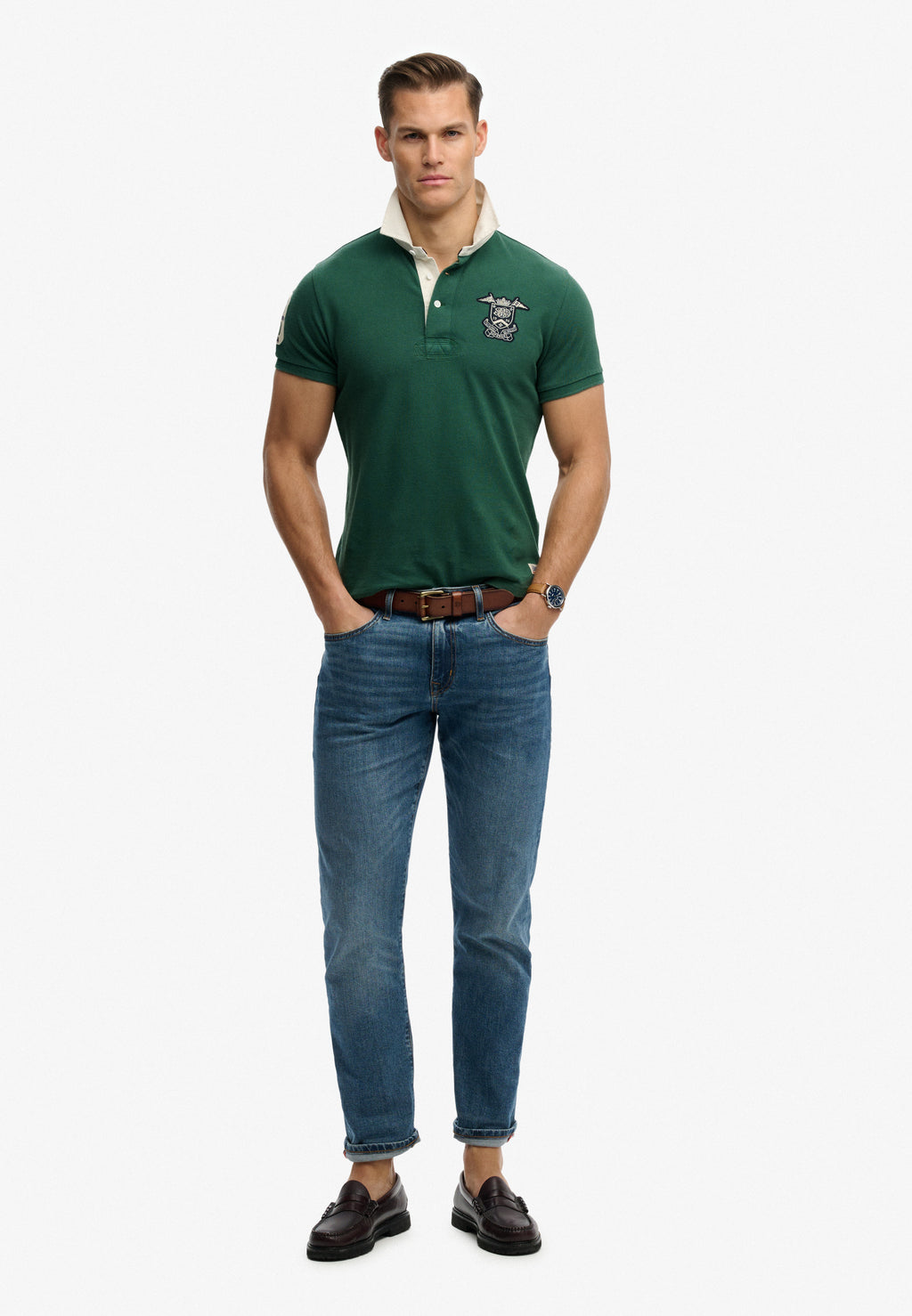 Vintage Pique Rugby Polo Shirt